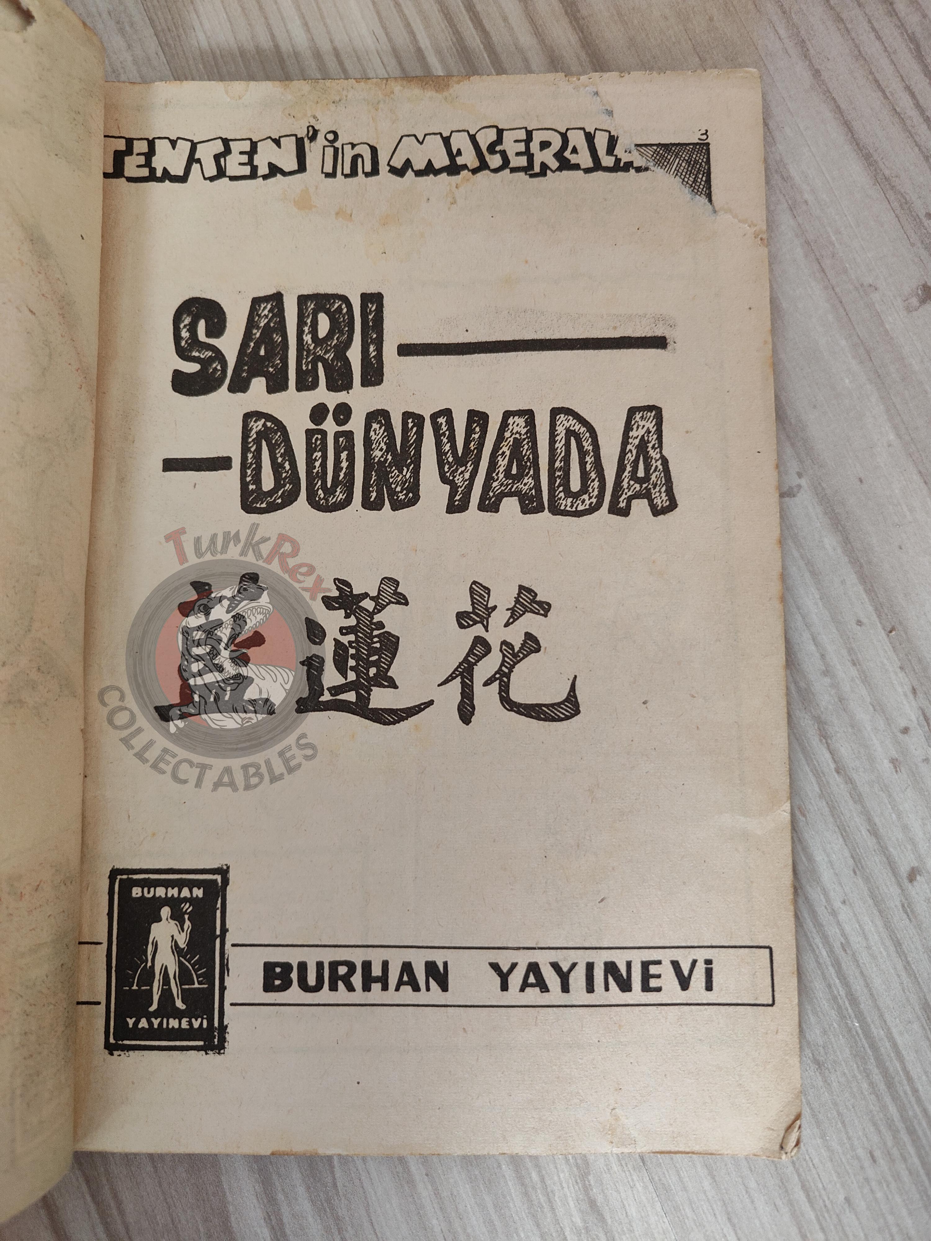 Tintin – The Blue Lotus 1965 Turkish Edition Comic Turkey