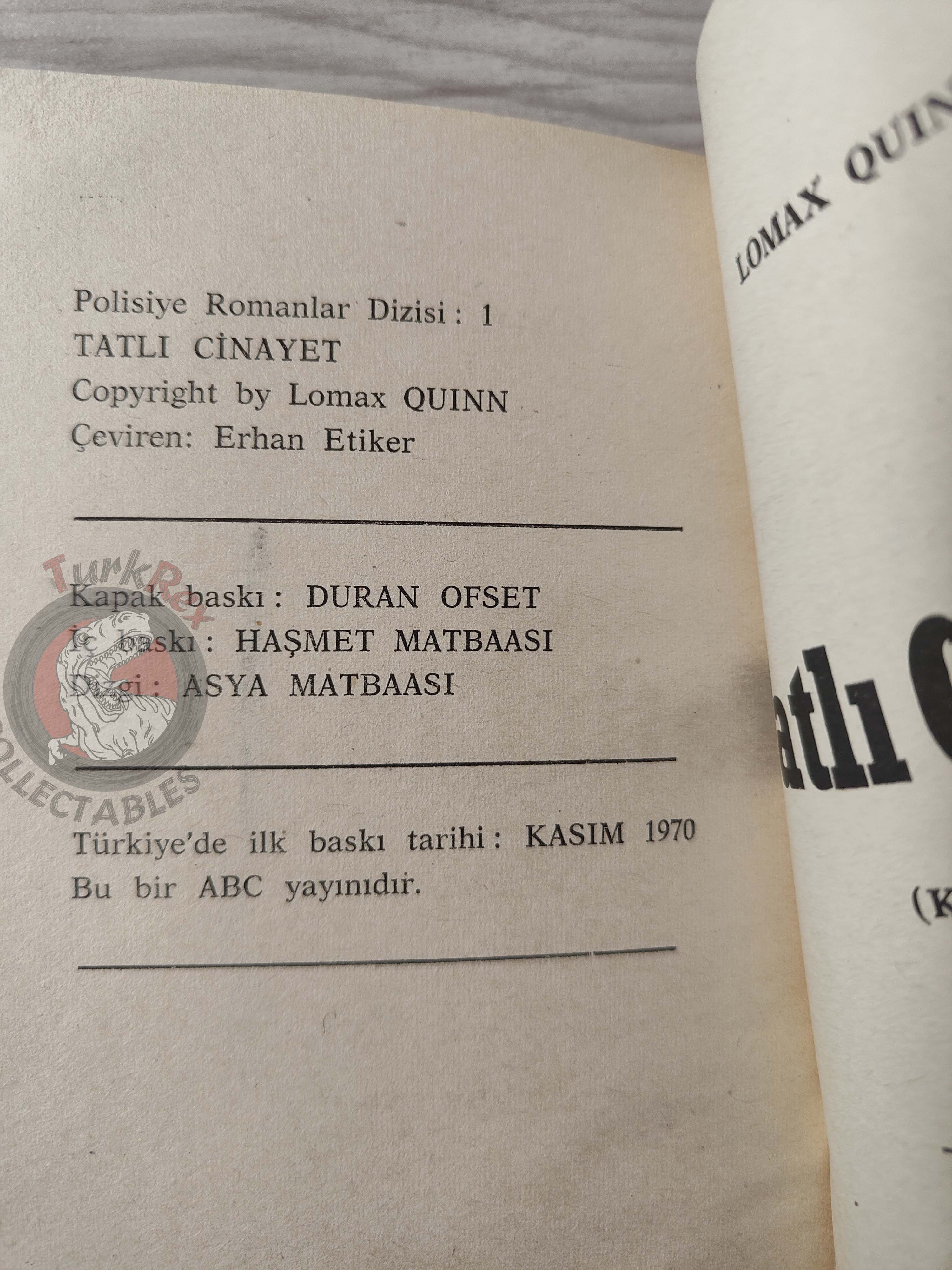 Lomax Quinn – Jack Brown #1 Kill and Kiss 1970 Turkish Book Turkey