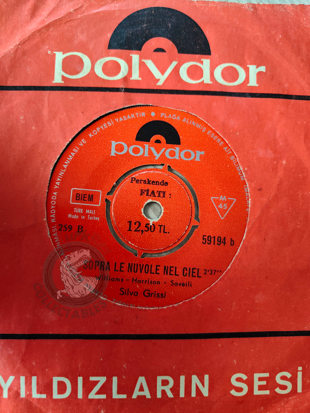 Silva Grissi – Vorrei 7" Turkish Pressing Vinyl Turkey Edition