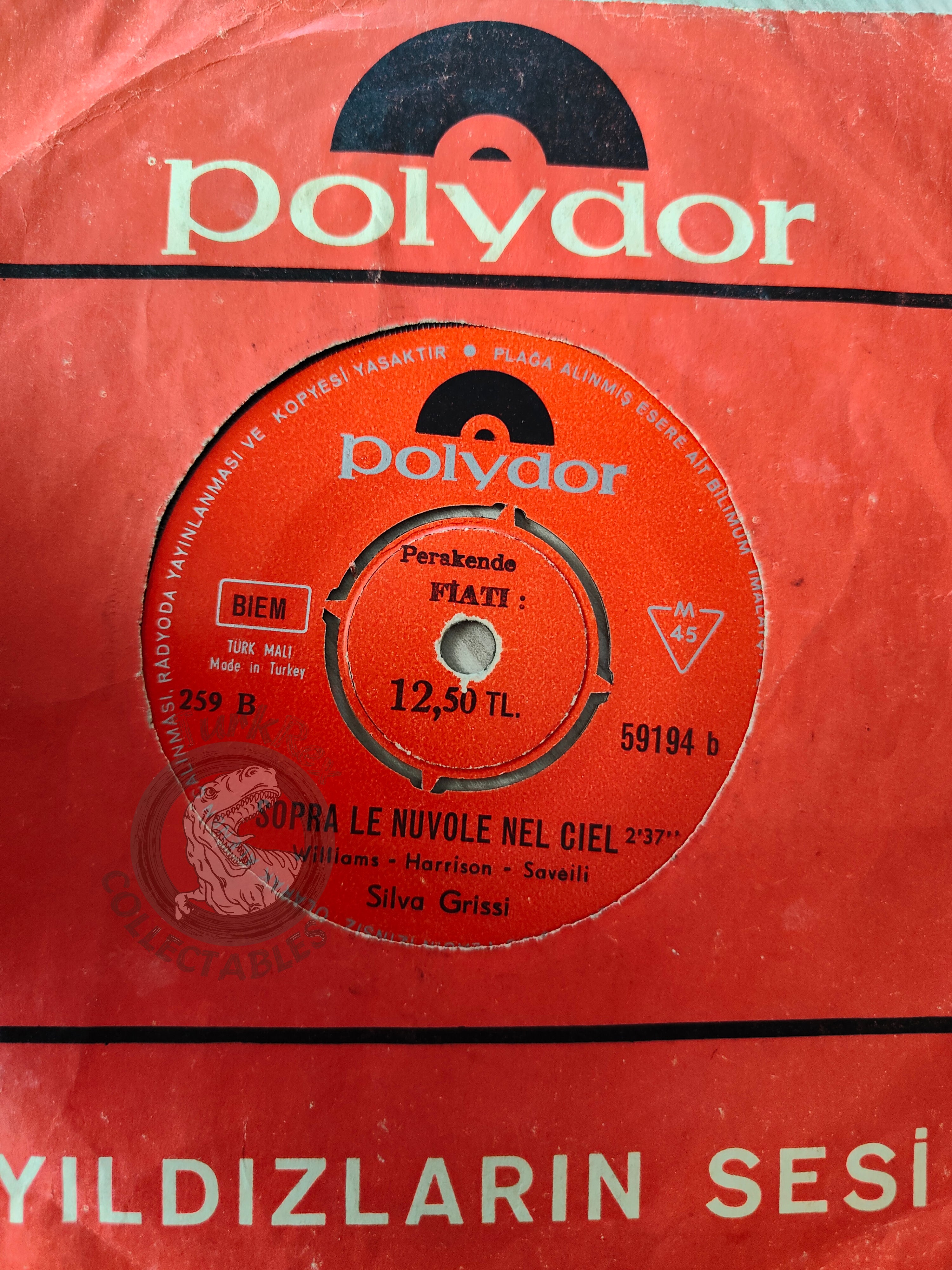 Silva Grissi – Vorrei 7" Turkish Pressing Vinyl Turkey Edition