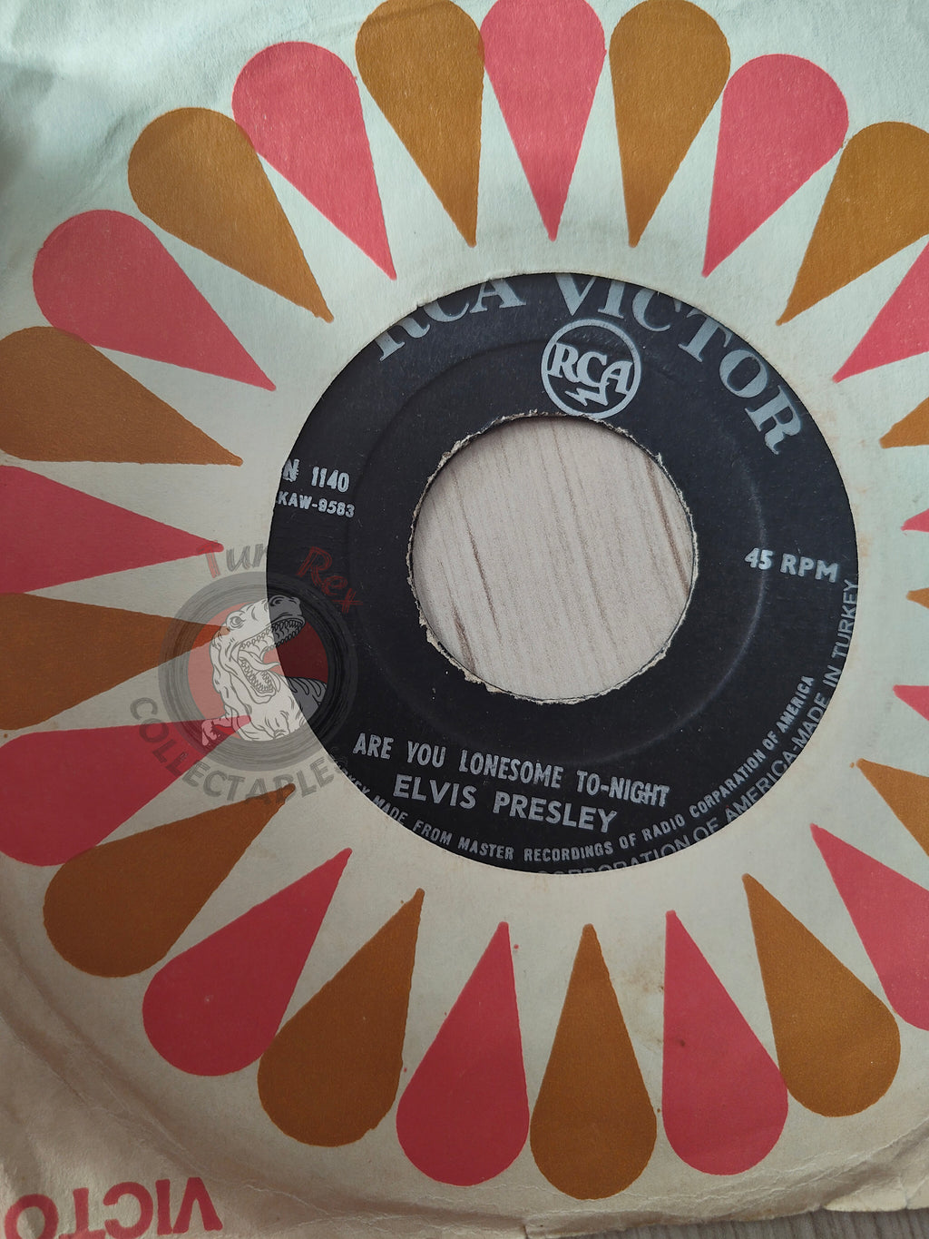 Elvis Presley With The Jordanaires – Are You Lonesome To-Night? 7" Turkish Pressing Vinyl Turkey Edition
