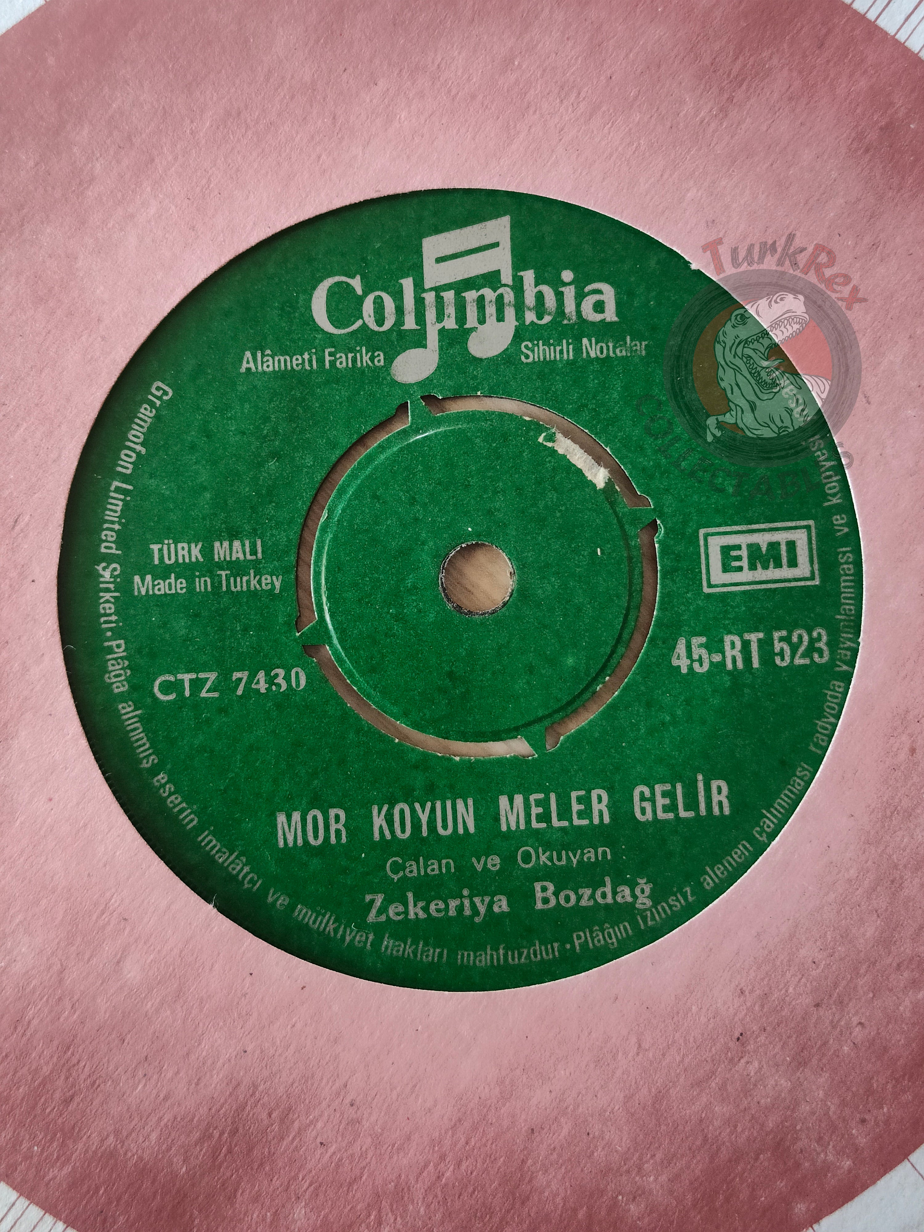 Zekeriya Bozdağ – Mor Koyun Meler Gelir 7" Turkish Pressing Vinyl Turkey Edition