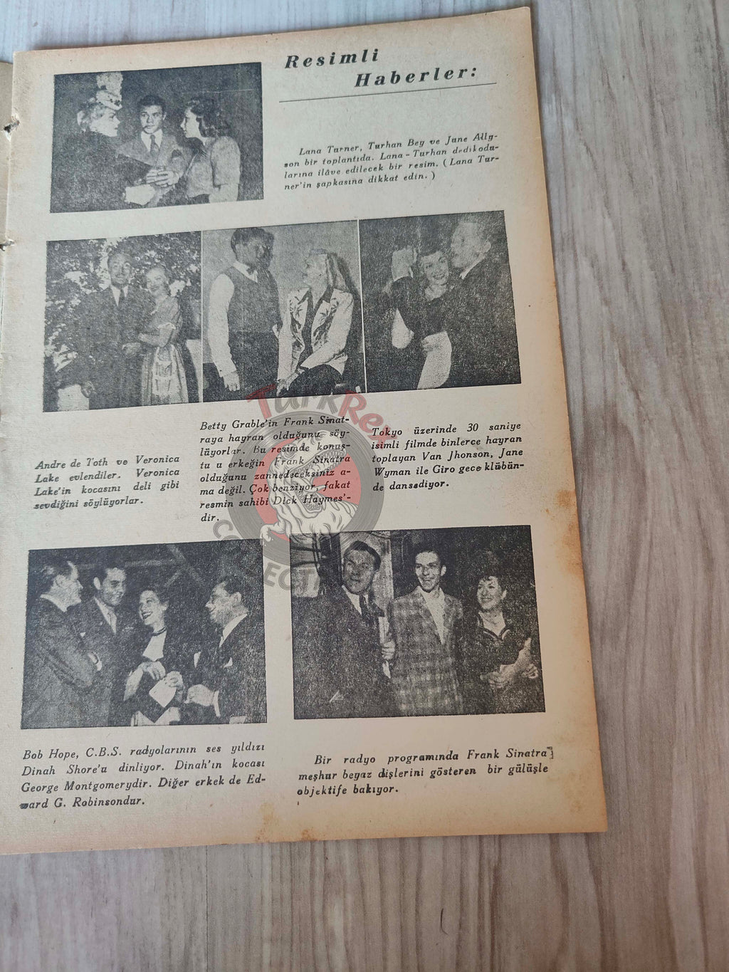 Hollywood Dünyası 1945 Joan Leslie Turkish Mag Turkey Phyllis Calvert Anna May Wong June Duprez