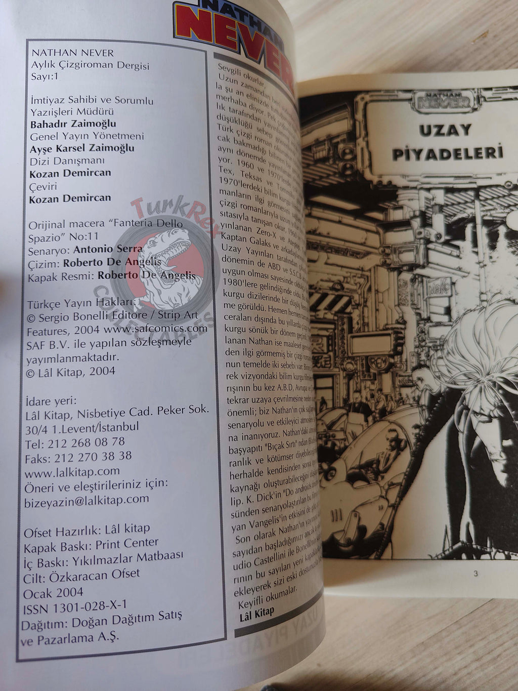 Nathan Never #1 Fanteria Dello Spazio Turkish Comic Turkey Bonelli