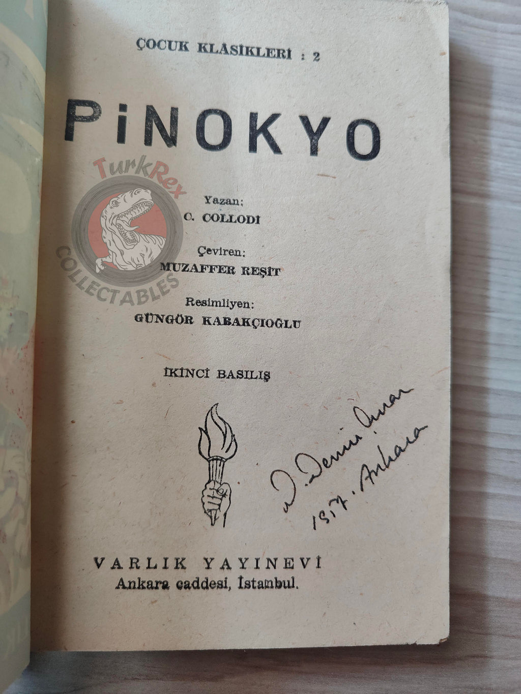 Carlo Collodi – Pinocchio 1956 Turkish Book Turkey Illustrated
