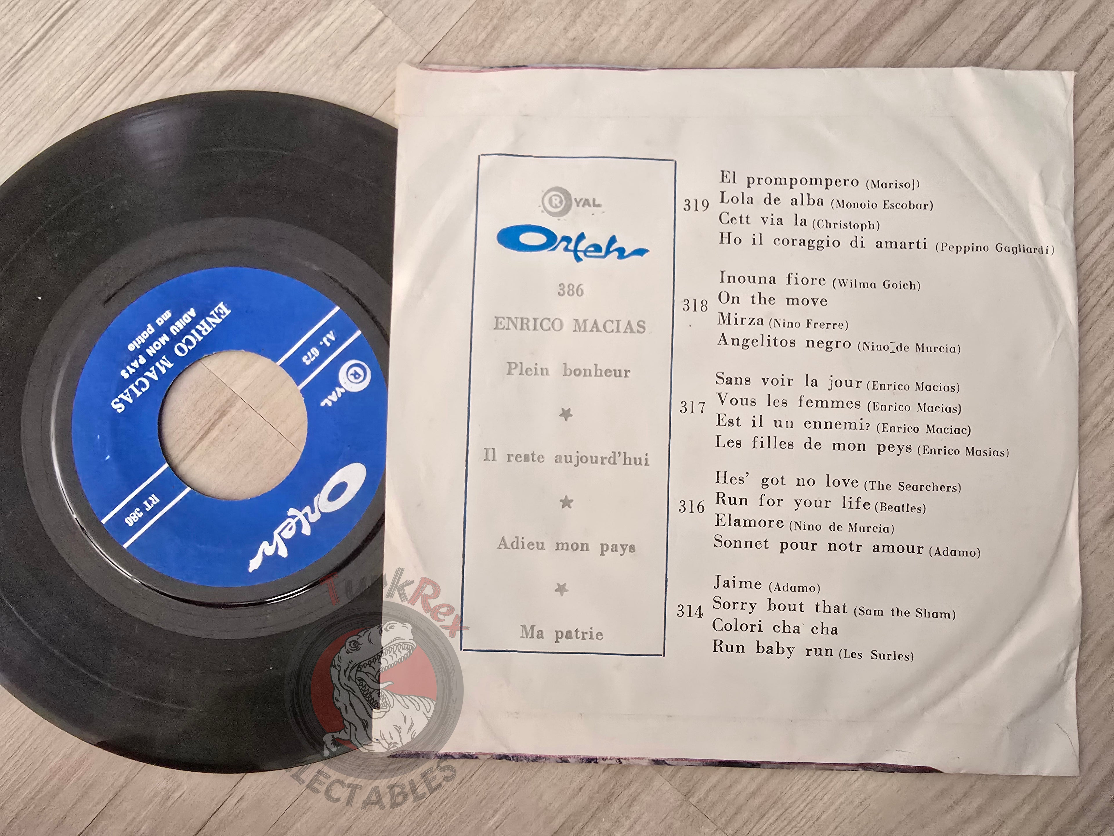 Enrico Macias – A L'Olympia 7" Iran Pressing Vinyl Iranian Edition