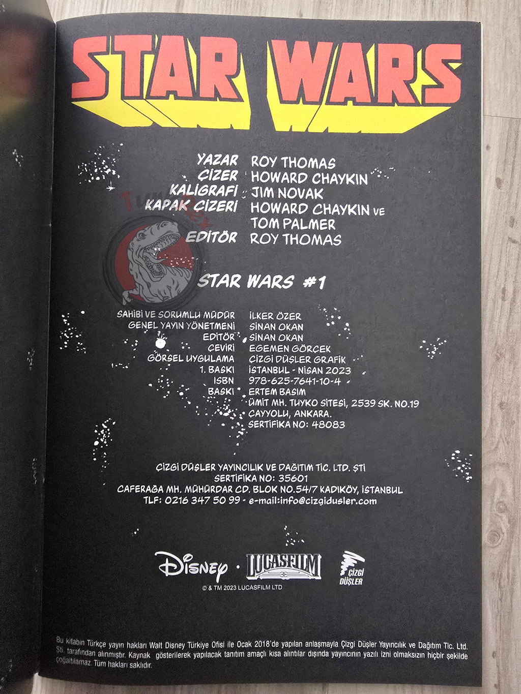 Star Wars #1 Turkish Comic Turkey Marvel 1977 Issue Black & White Cover