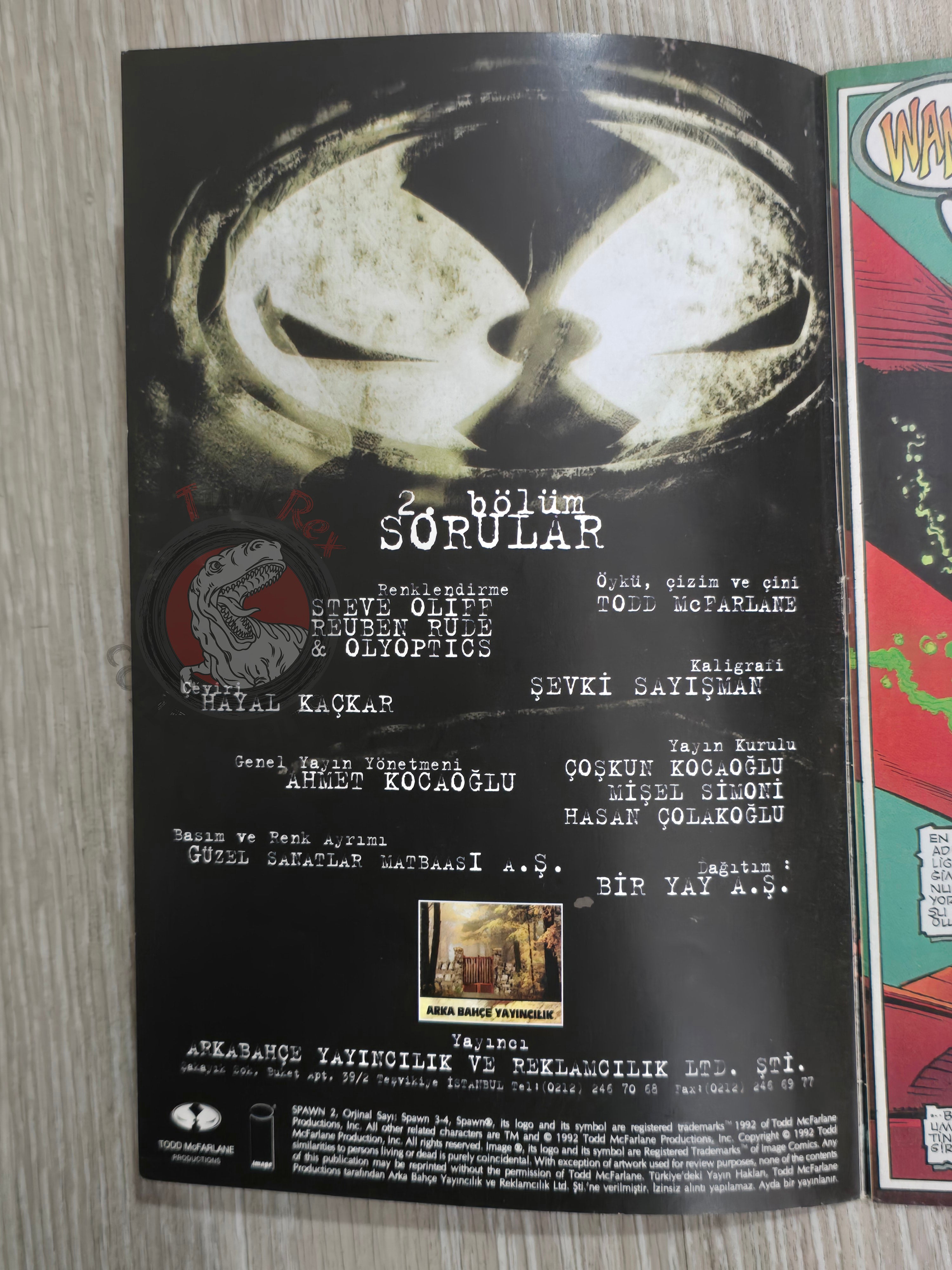 Spawn #2 1999 Turkish Comic Turkey #3 #4 Todd McFarlane