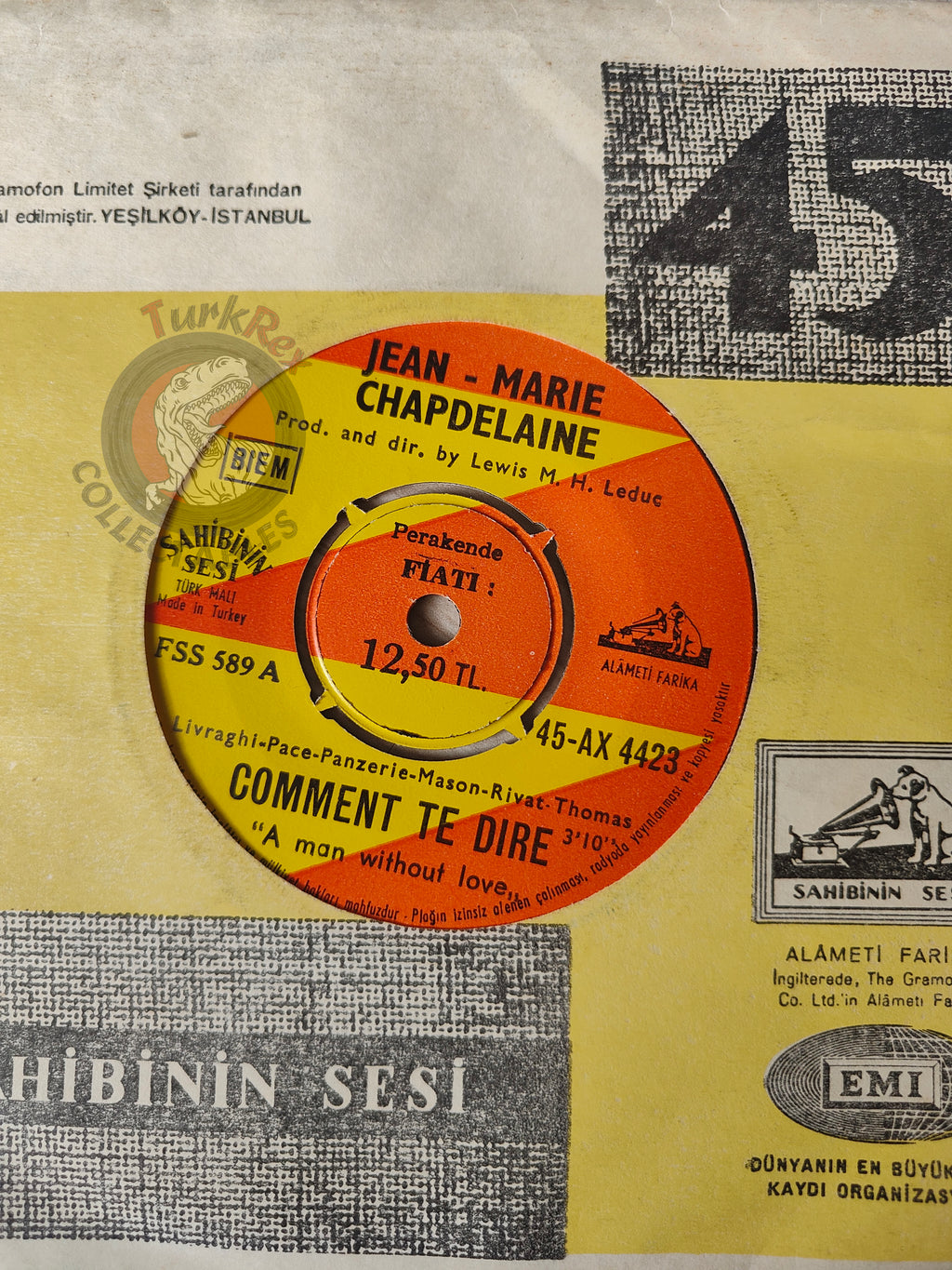 Jean Marie Chapdelaine – Comment Te Dire 7" Turkish Pressing Vinyl Turkey Edition