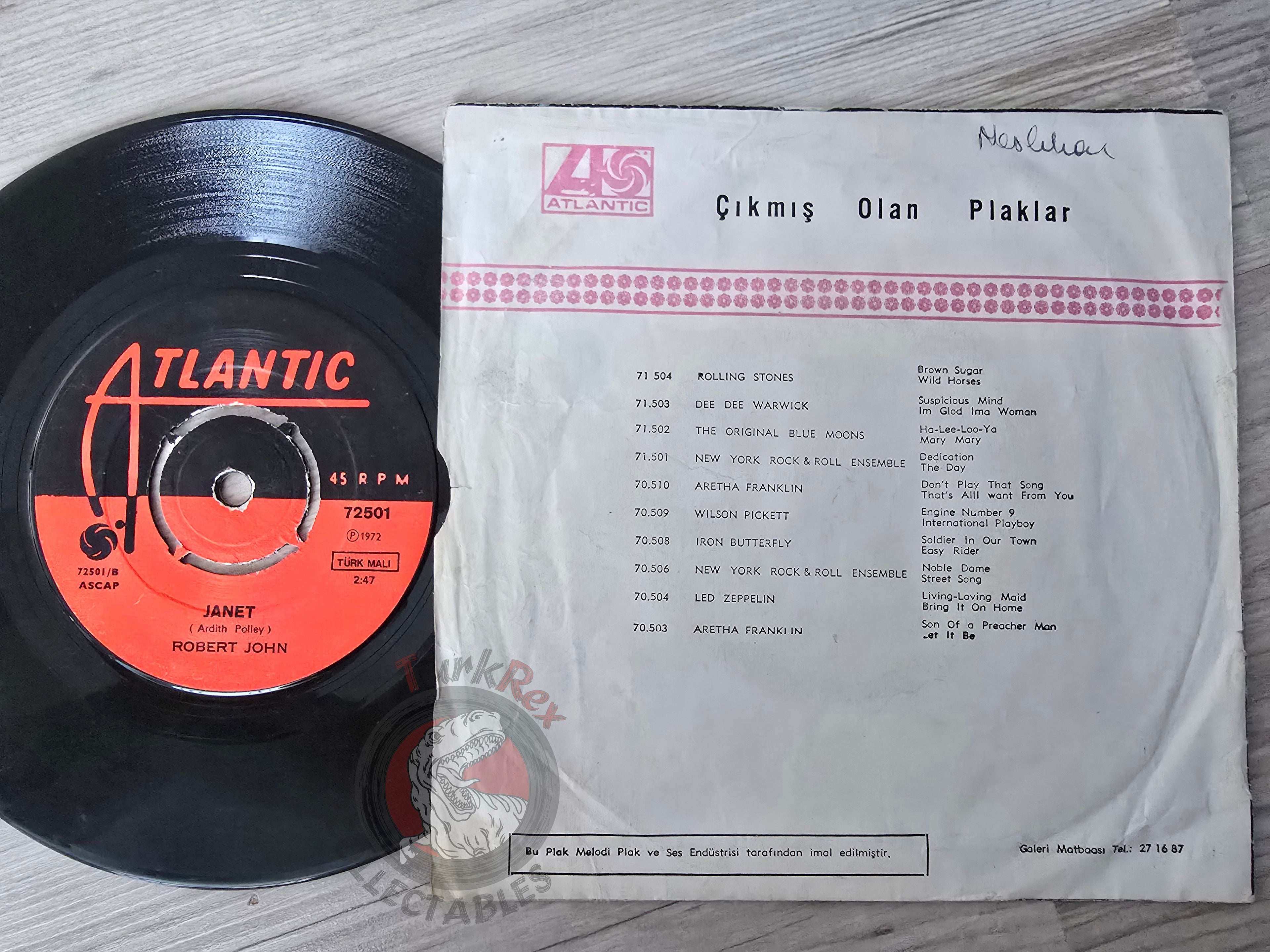 Robert John – The Lion Sleeps Tonight 7" Turkish Pressing Vinyl Turkey Edition