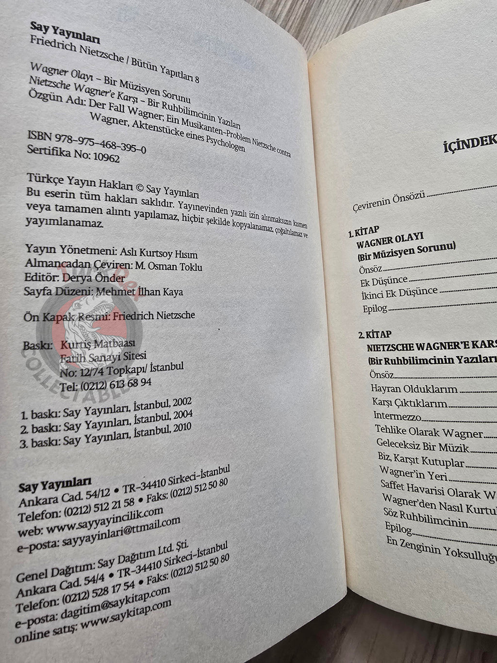 Friedrich Nietzsche – The Case of Wagner – Nietzsche contra Wagner 2010 Turkish Book Turkey