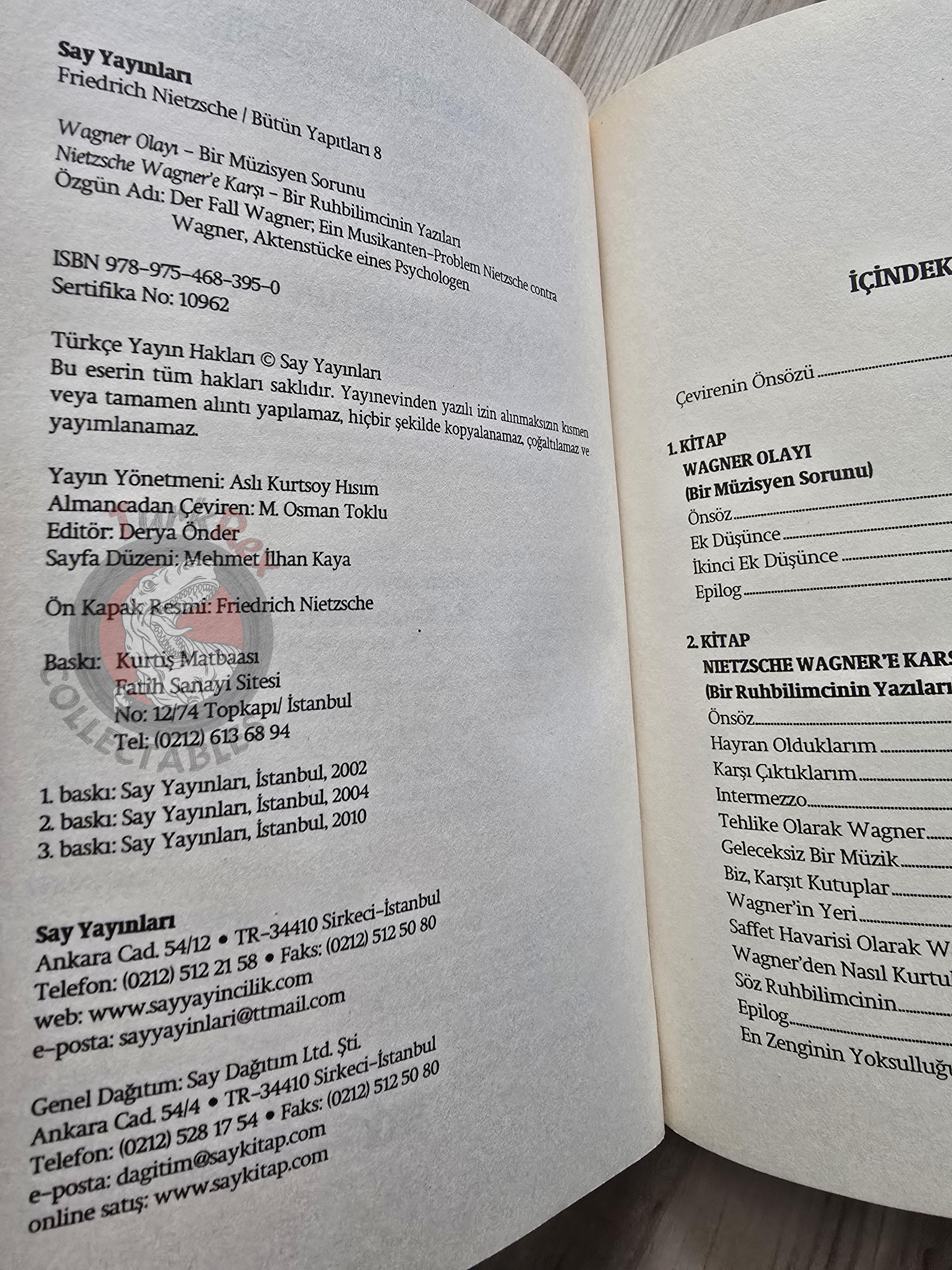 Friedrich Nietzsche – The Case of Wagner – Nietzsche contra Wagner 2010 Turkish Book Turkey