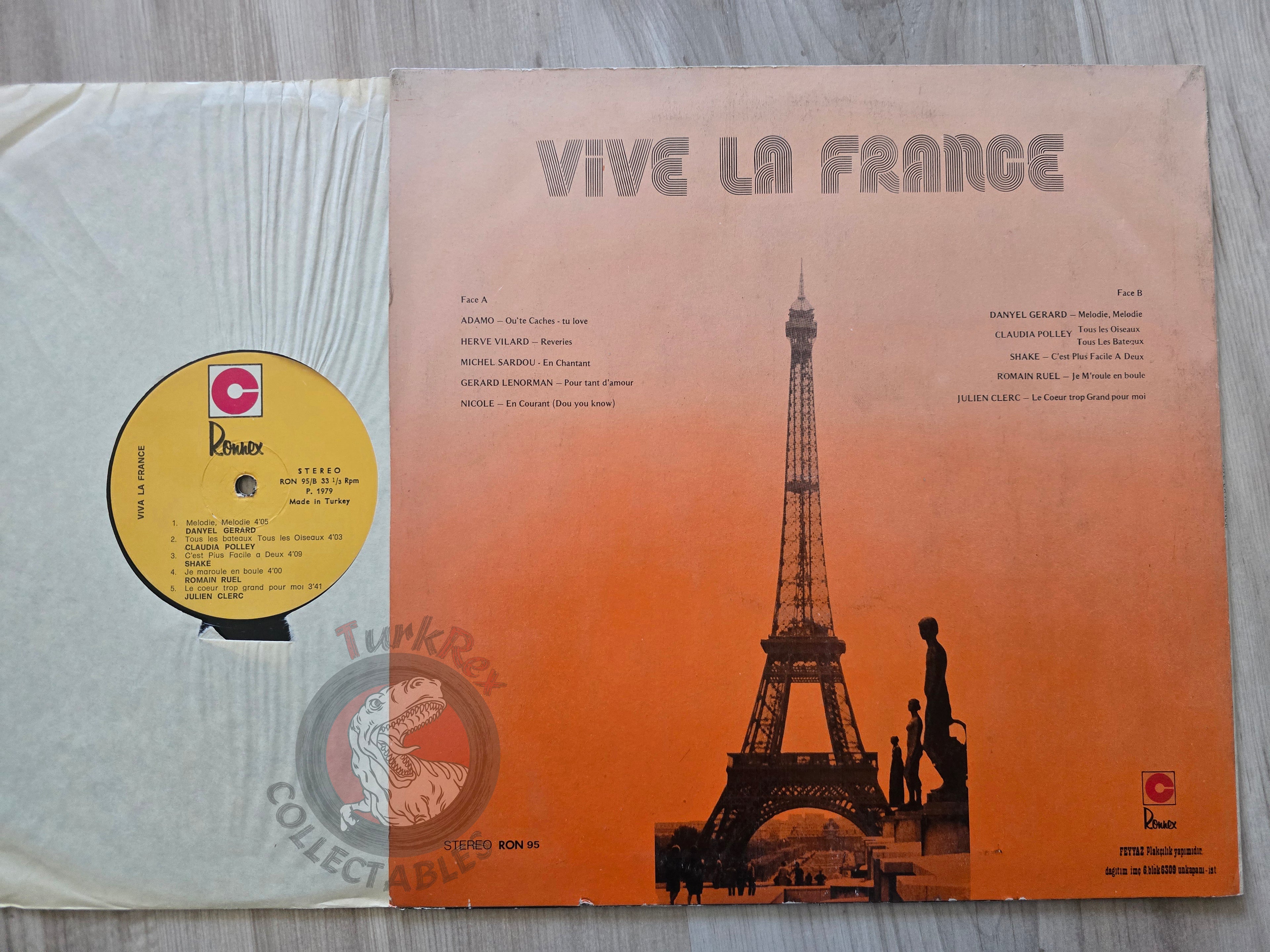 Various – Vive La France 1 Turkish Pressing Vinyl Turkey Edition