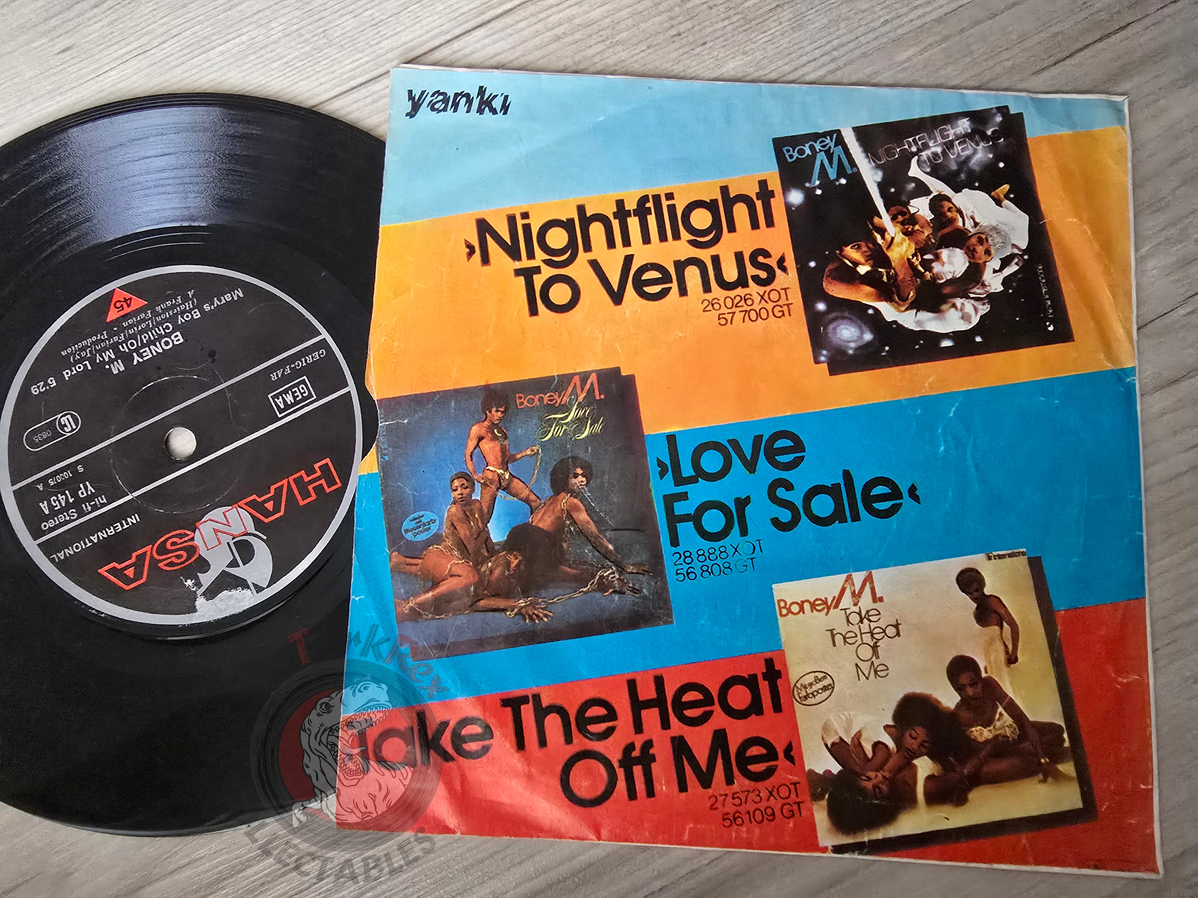 Boney M - Mary's Boy Child / Oh My Lord 7" Turkish Pressing Vinyl Turkey Edition