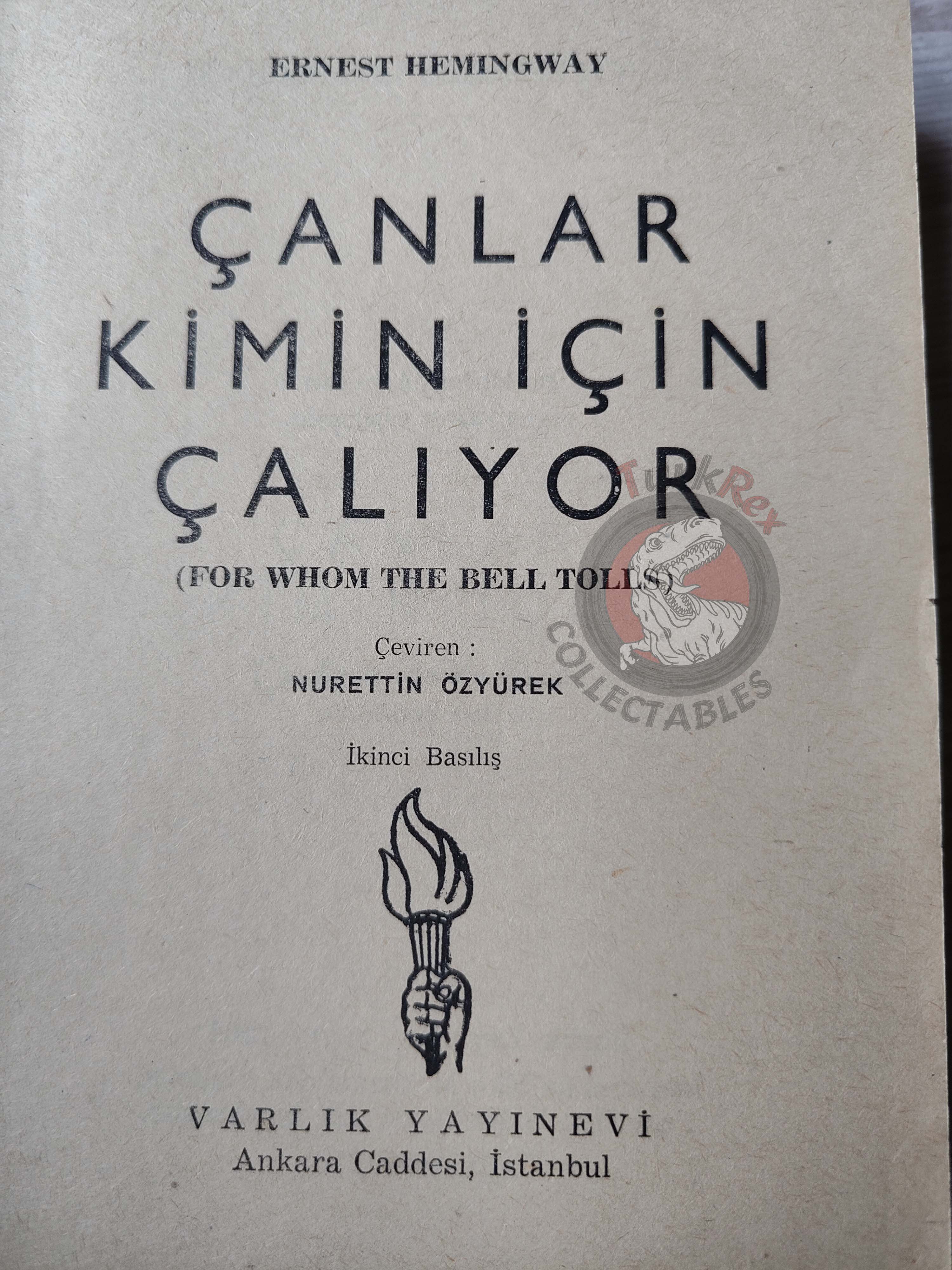 Ernest Hemingway – For Whom the Bell Tolls 1970 Turkish Book Turkey