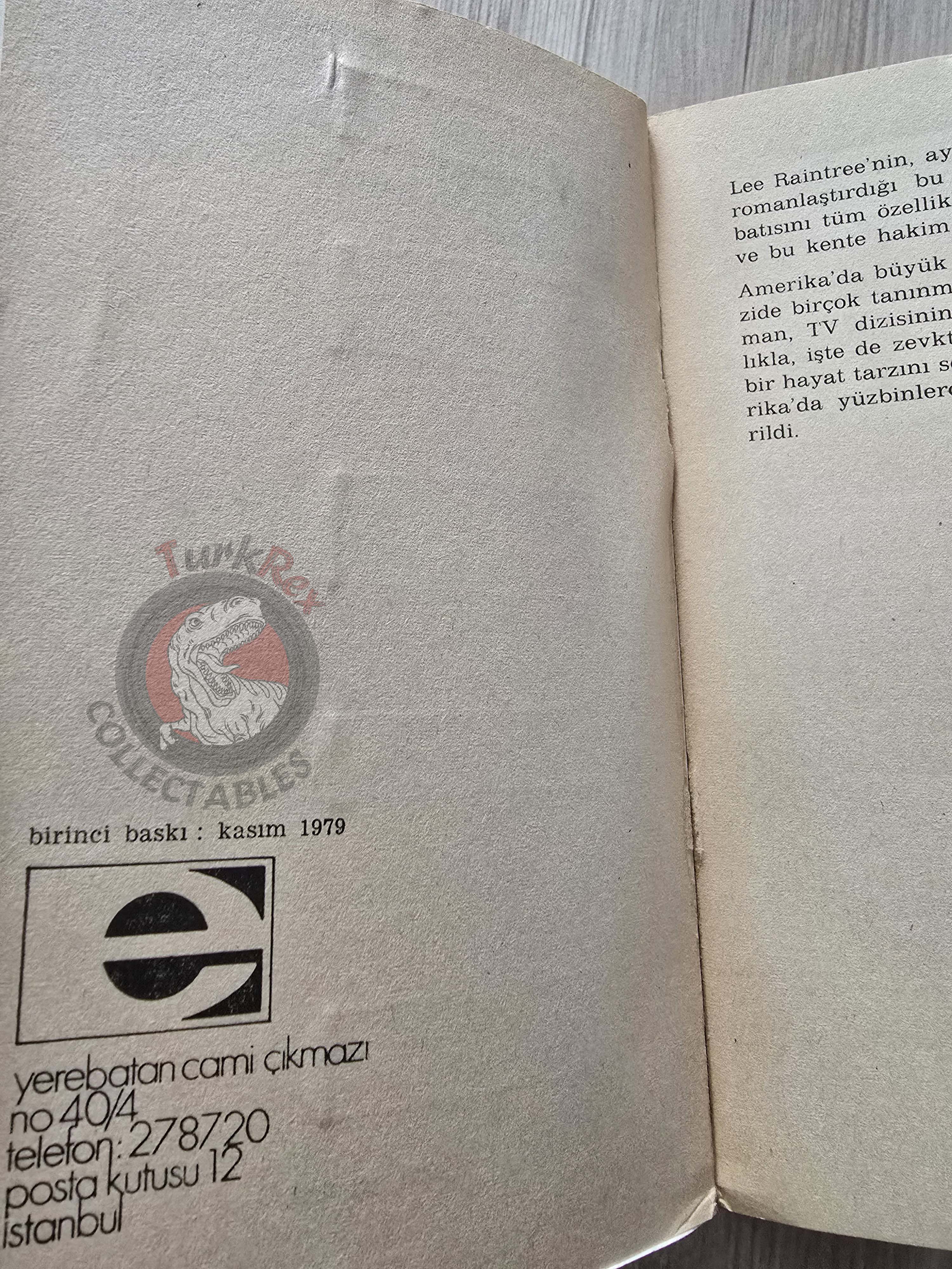 Lee Raintree – Dallas 1 1979 1st Turkish Book Turkey Tv Series