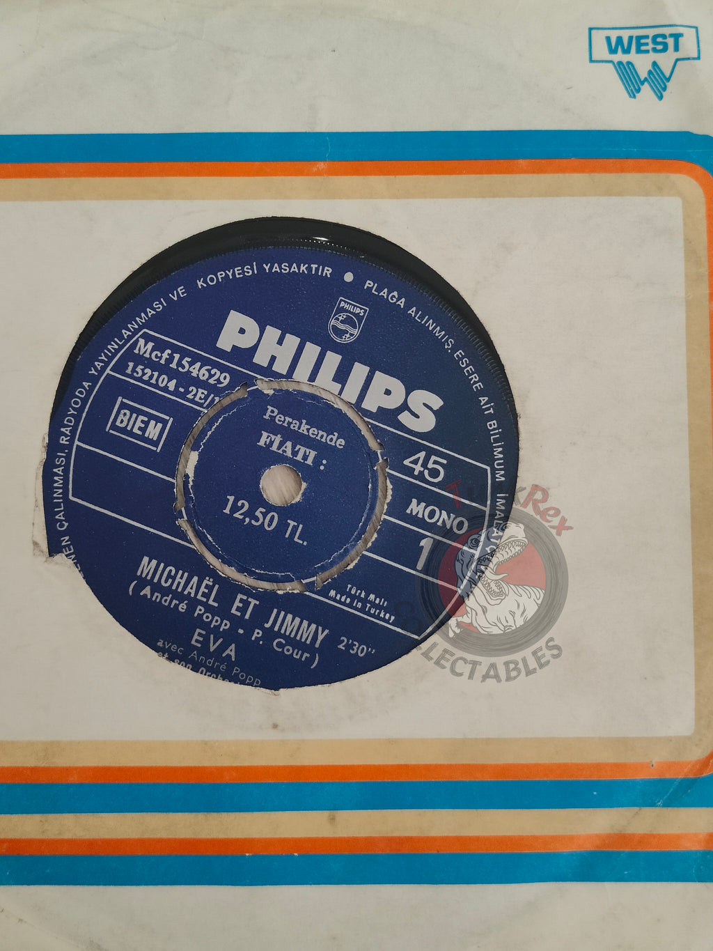 Eva – Michael Et Jimmy 7" Turkish Pressing Vinyl Turkey Edition