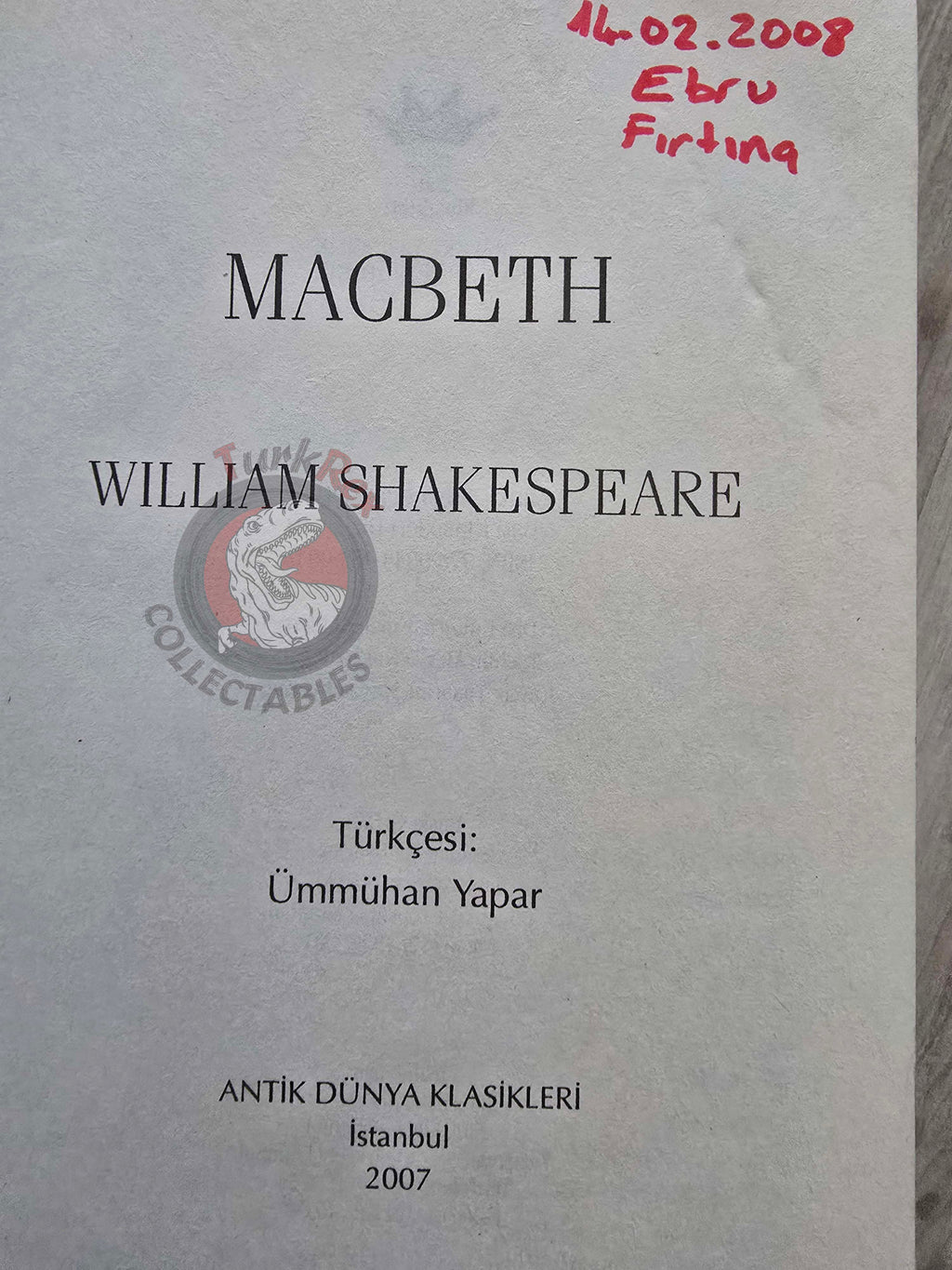 William Shakespeare – Macbeth 2007 Turkish Book Turkey