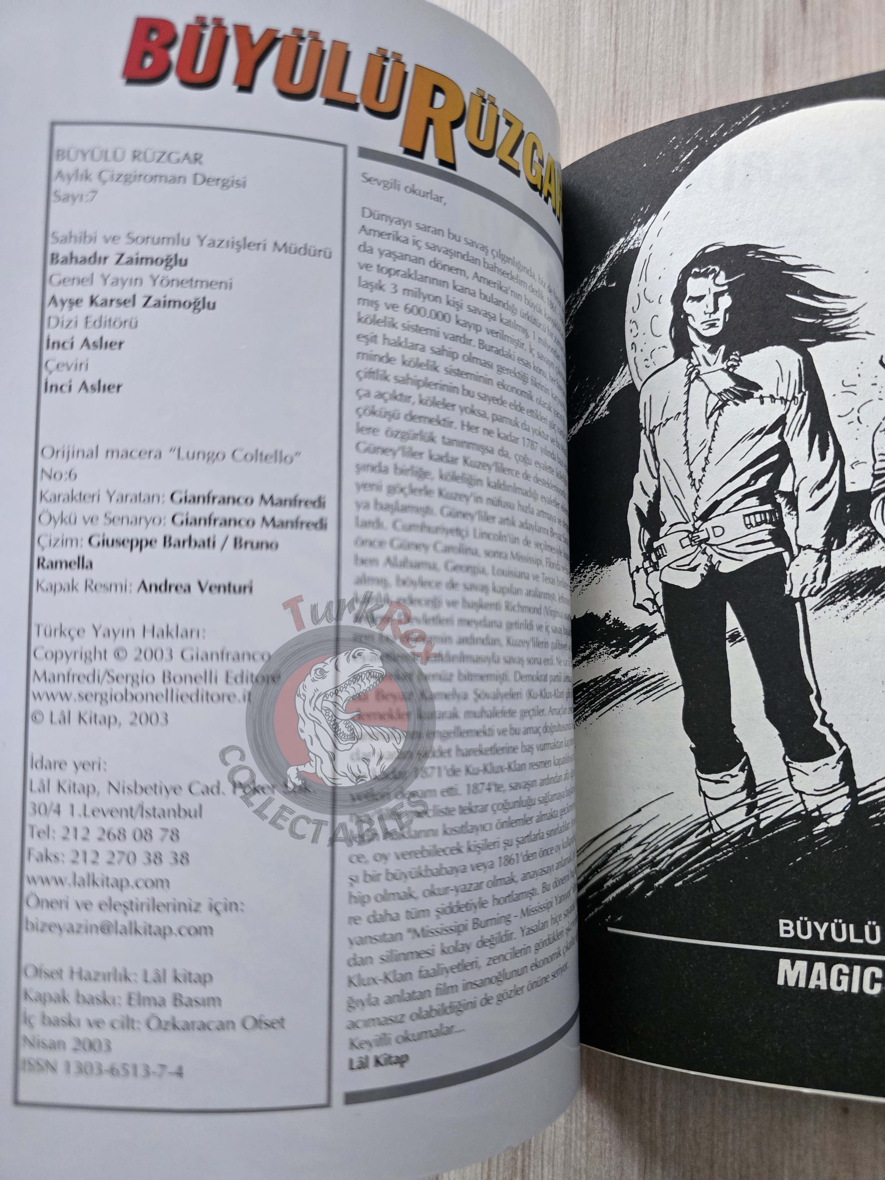 Magico Vento #7 Il figlio del serpente 2003 Turkish Comic Turkey Bonelli