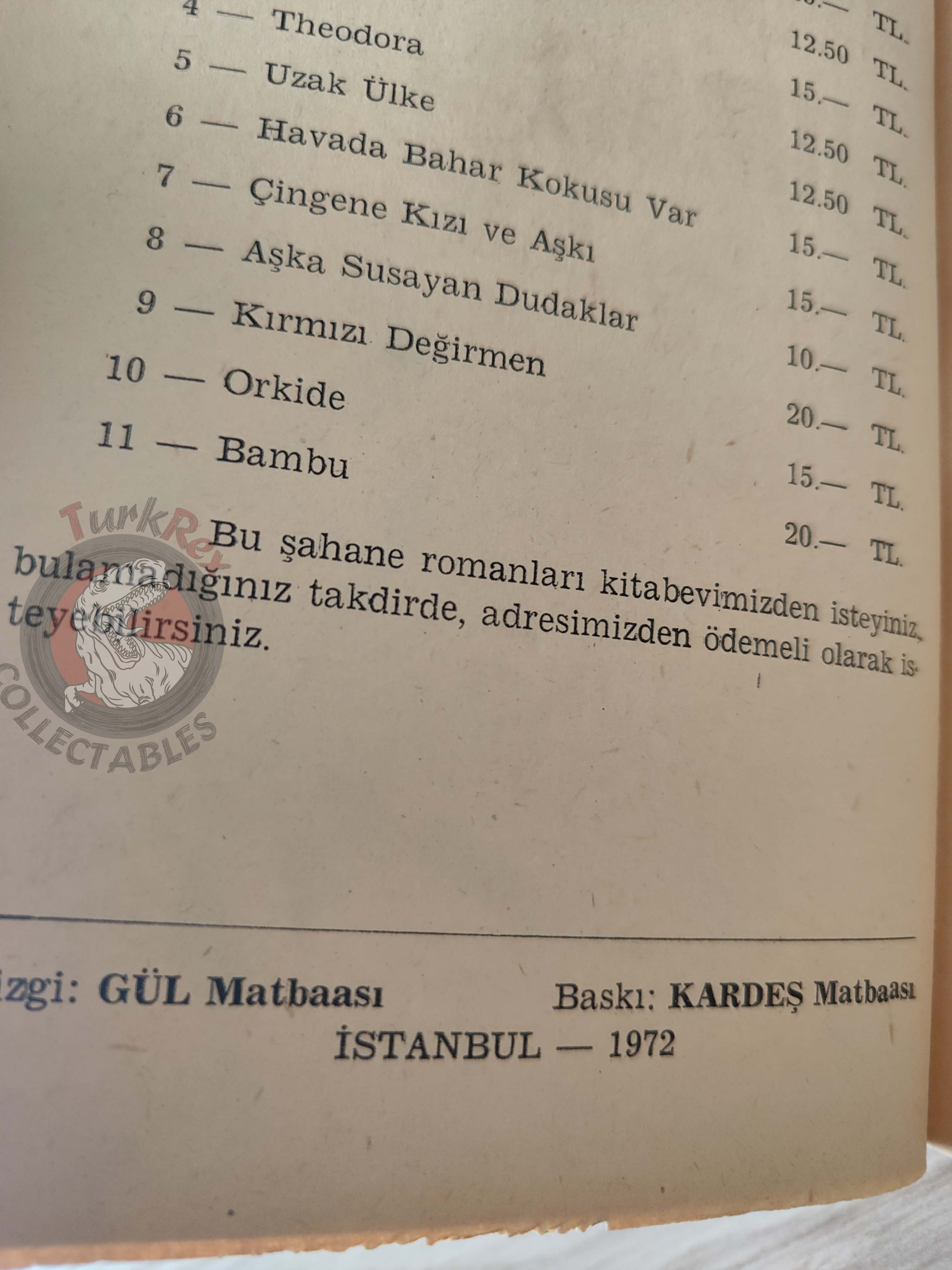 Arsène Lupin #1 Les Confidences d’Arsène Lupin 1972 Turkish Book Turkey Maurice Leblanc