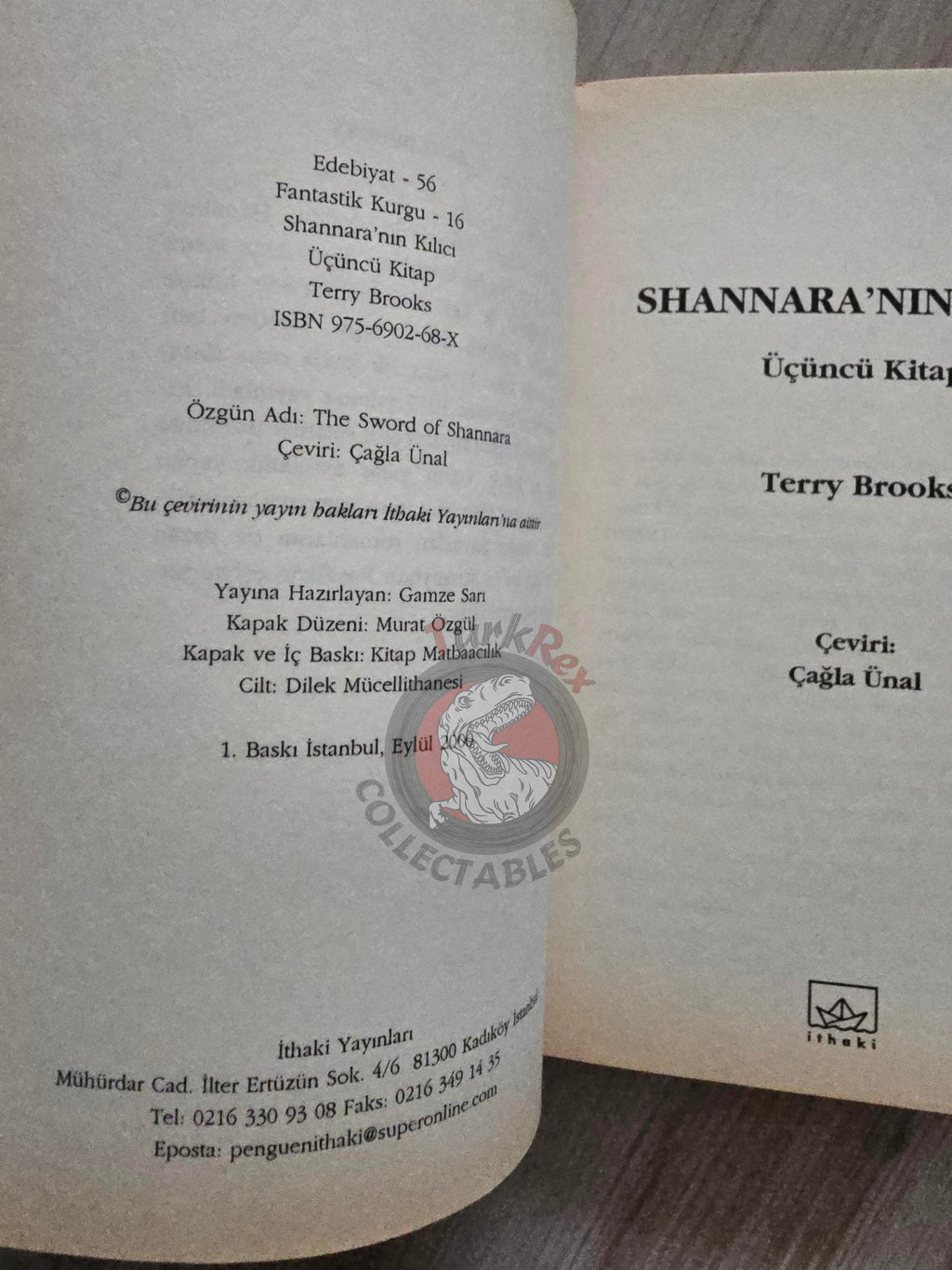 Terry Brooks – The Sword of Shannara 2000 1st Turkish Book Turkey