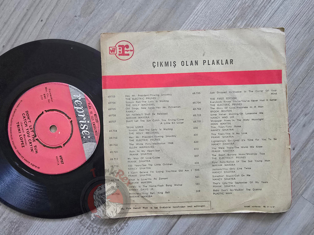 Trini Lopez – Don't Let The Sun Catch You Cryin' 7" Turkish Pressing Vinyl Turkey Edition 3