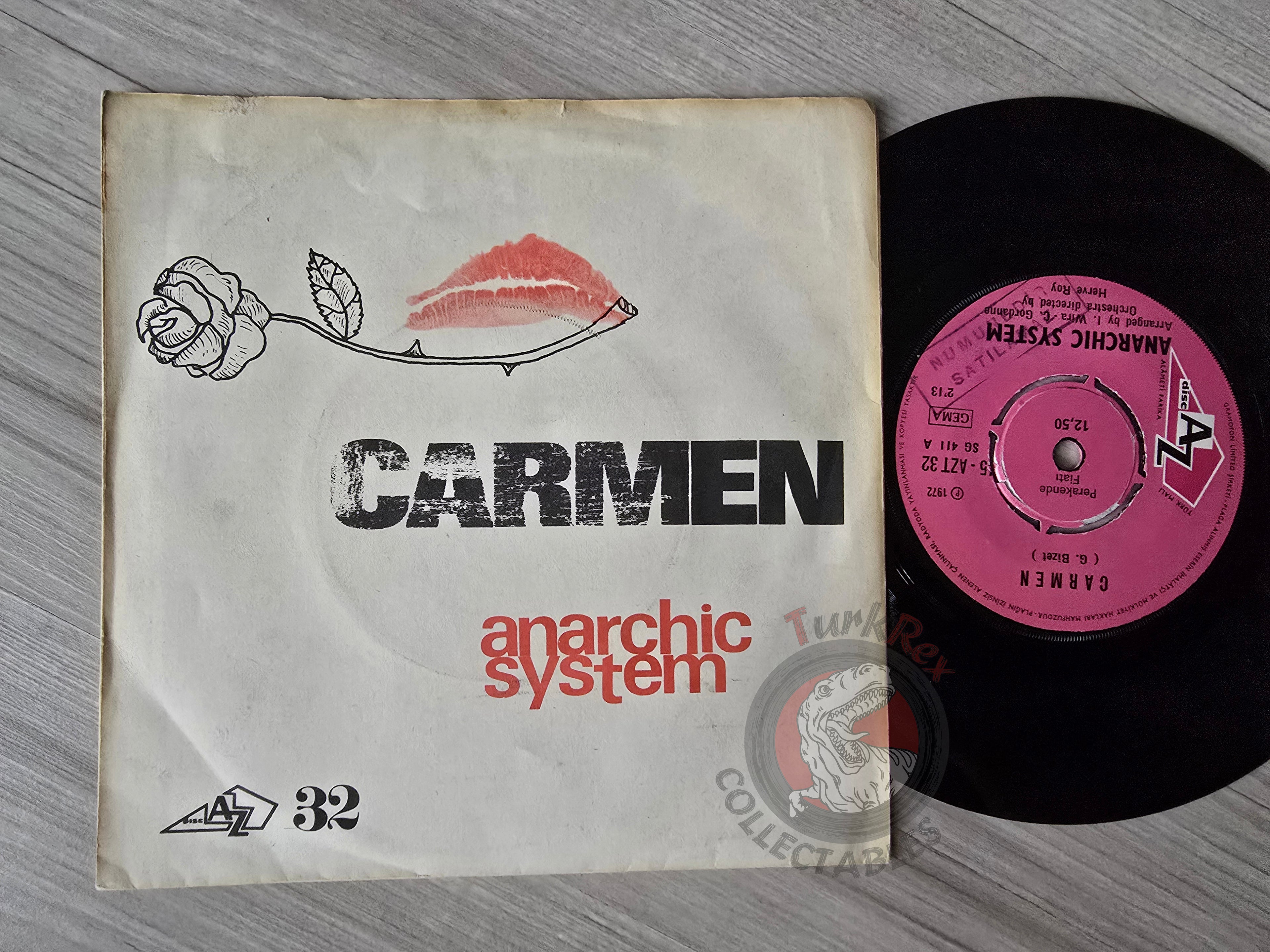 Anarchic System – Carmen Brasilia 7" Turkish Pressing Vinyl Turkey Edition Promo