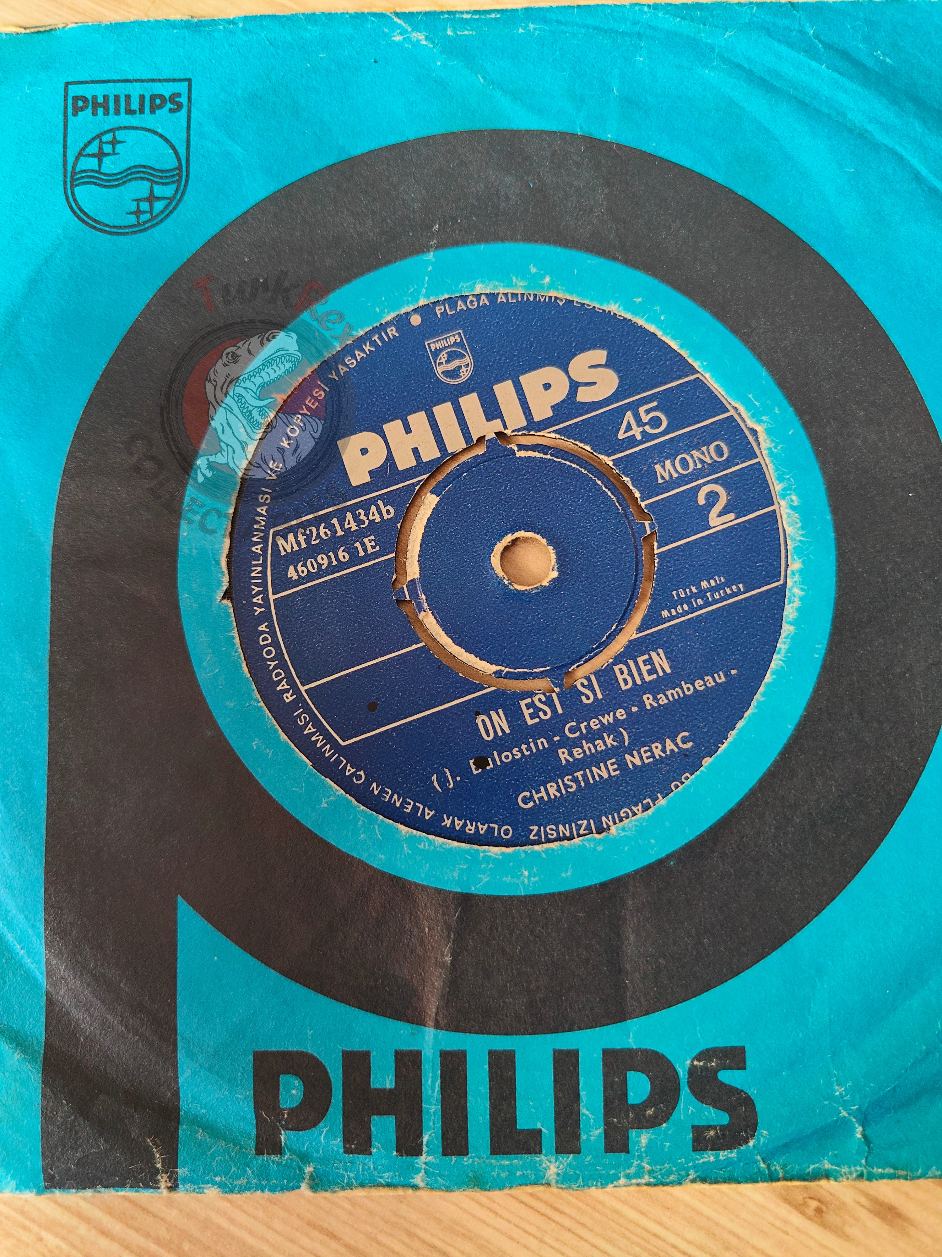 Christine Nerac – Ne T'en Vas Pas 7" Turkish Pressing Vinyl Turkey Edition