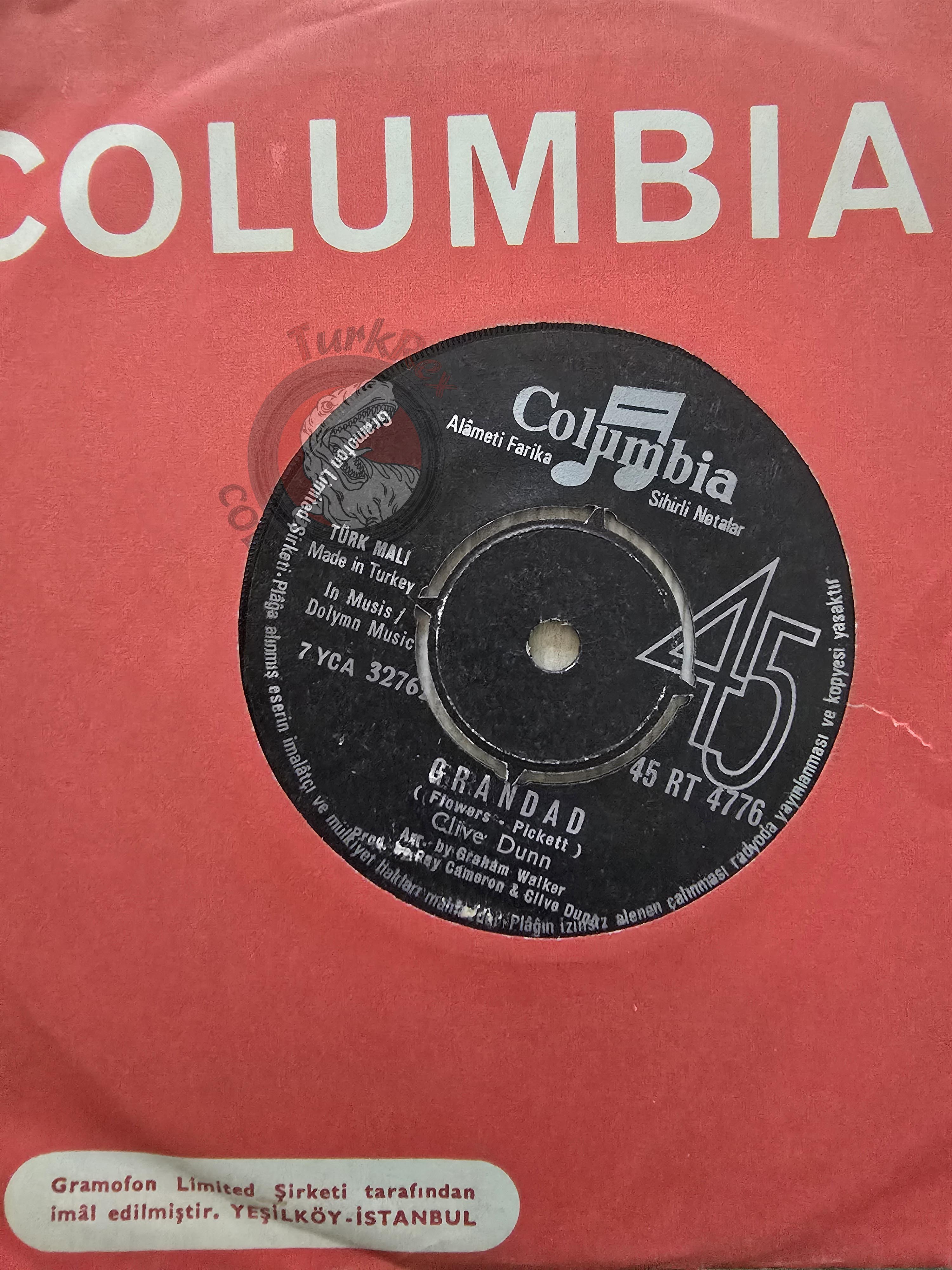 Clive Dunn – Grandad 7" Turkish Pressing Vinyl Turkey Edition