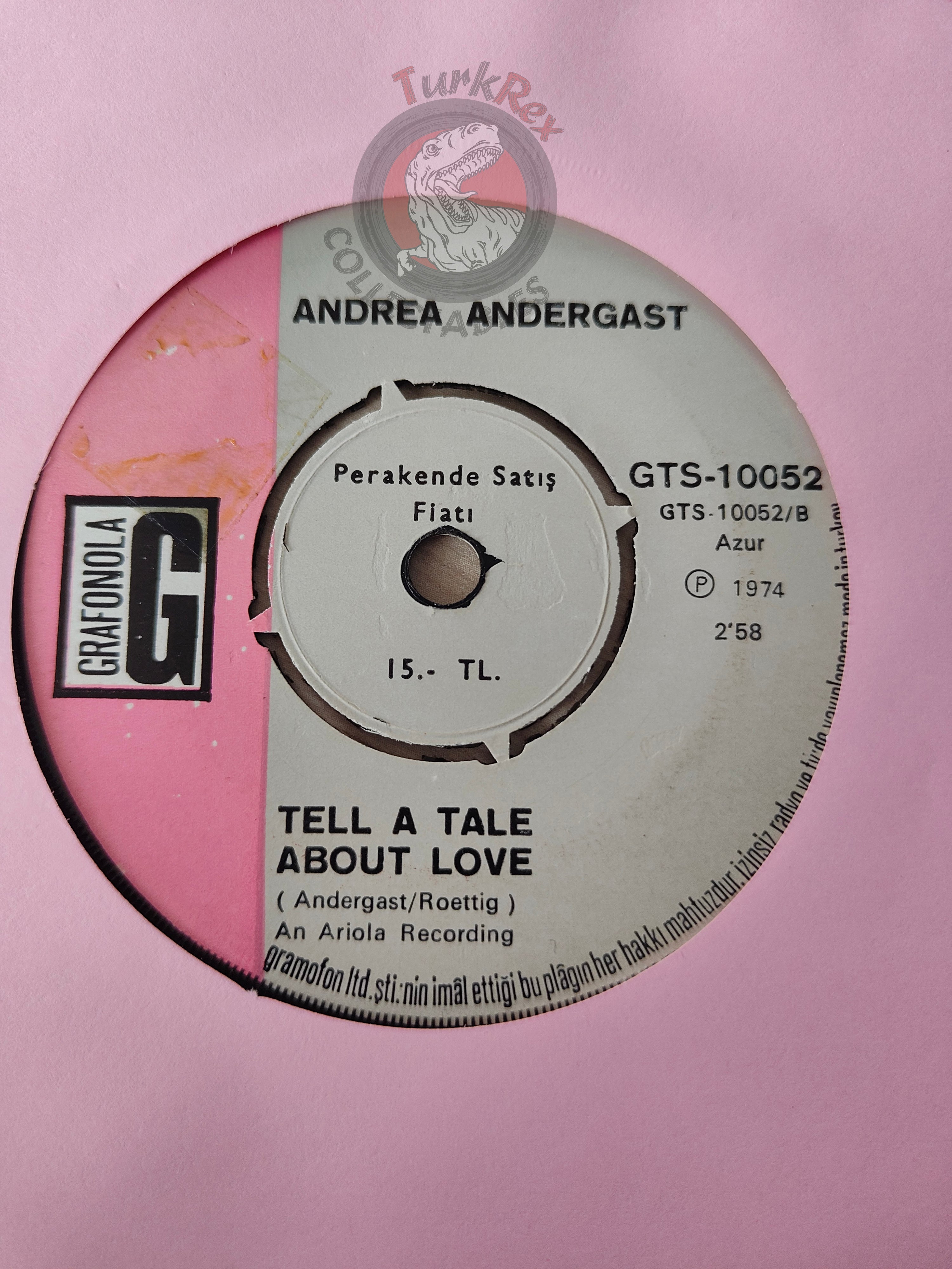 Andrea Andergast – The Legend Of Xanadu 7" Turkish Pressing Vinyl Turkey Edition