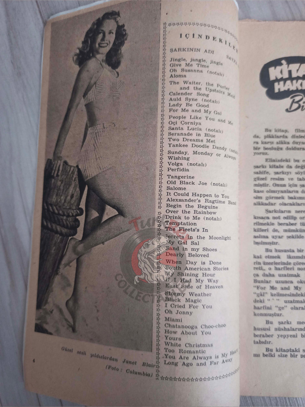 Yıldız 1946 50 Film Songs Turkish Mag Turkey Hollywood Deanna Durbin Alice Faye Lucille Ball
