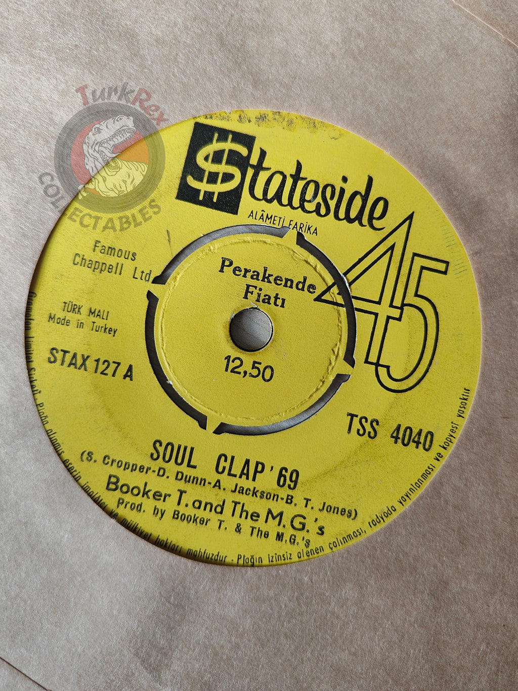 Booker T. And The M.G.’s – Soul Clap '69 7" Turkish Pressing Vinyl Turkey Edition