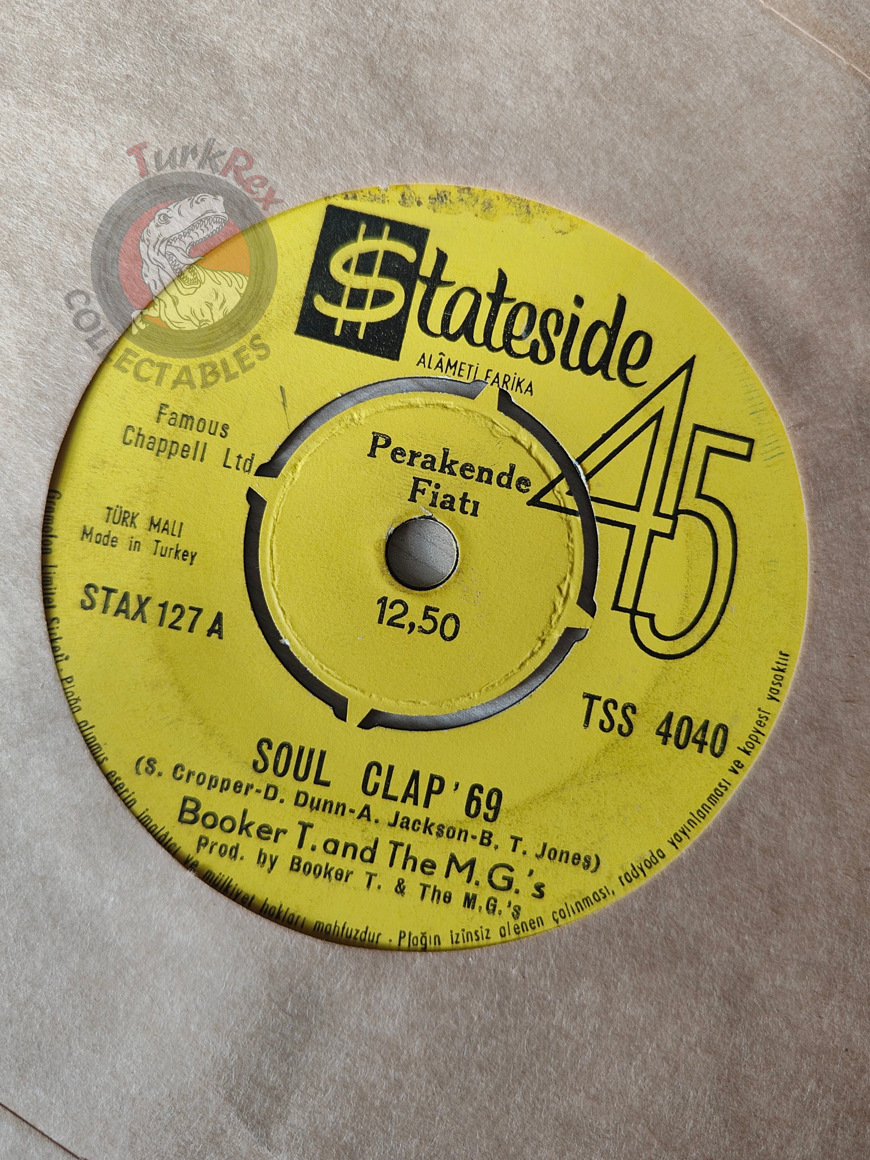 Booker T. And The M.G.’s – Soul Clap '69 7" Turkish Pressing Vinyl Turkey Edition