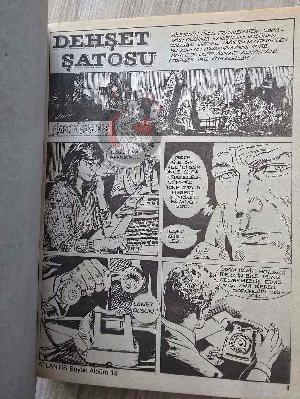 Martin Mystère #18 Frankenstein 80s Turkish Comic Turkey #53 #40