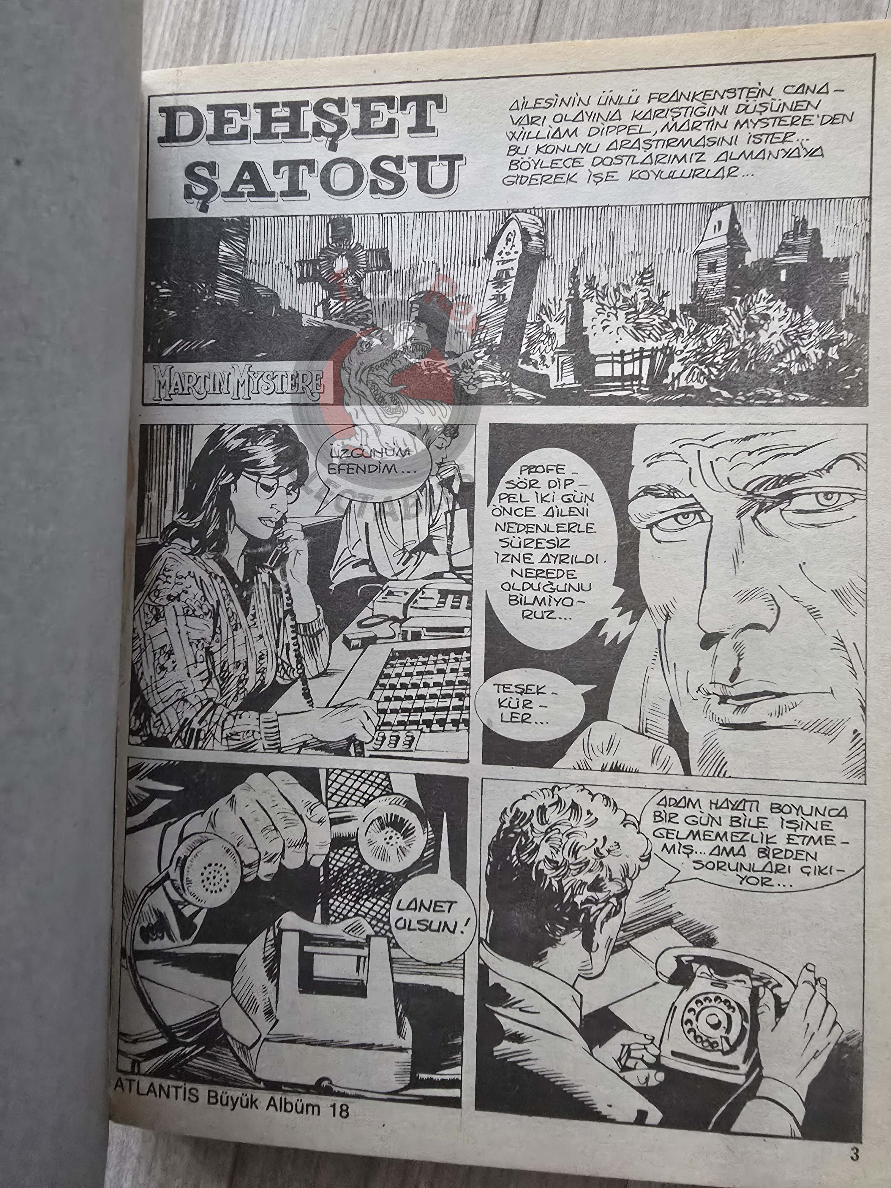 Martin Mystère #18 Frankenstein 80s Turkish Comic Turkey #53 #40