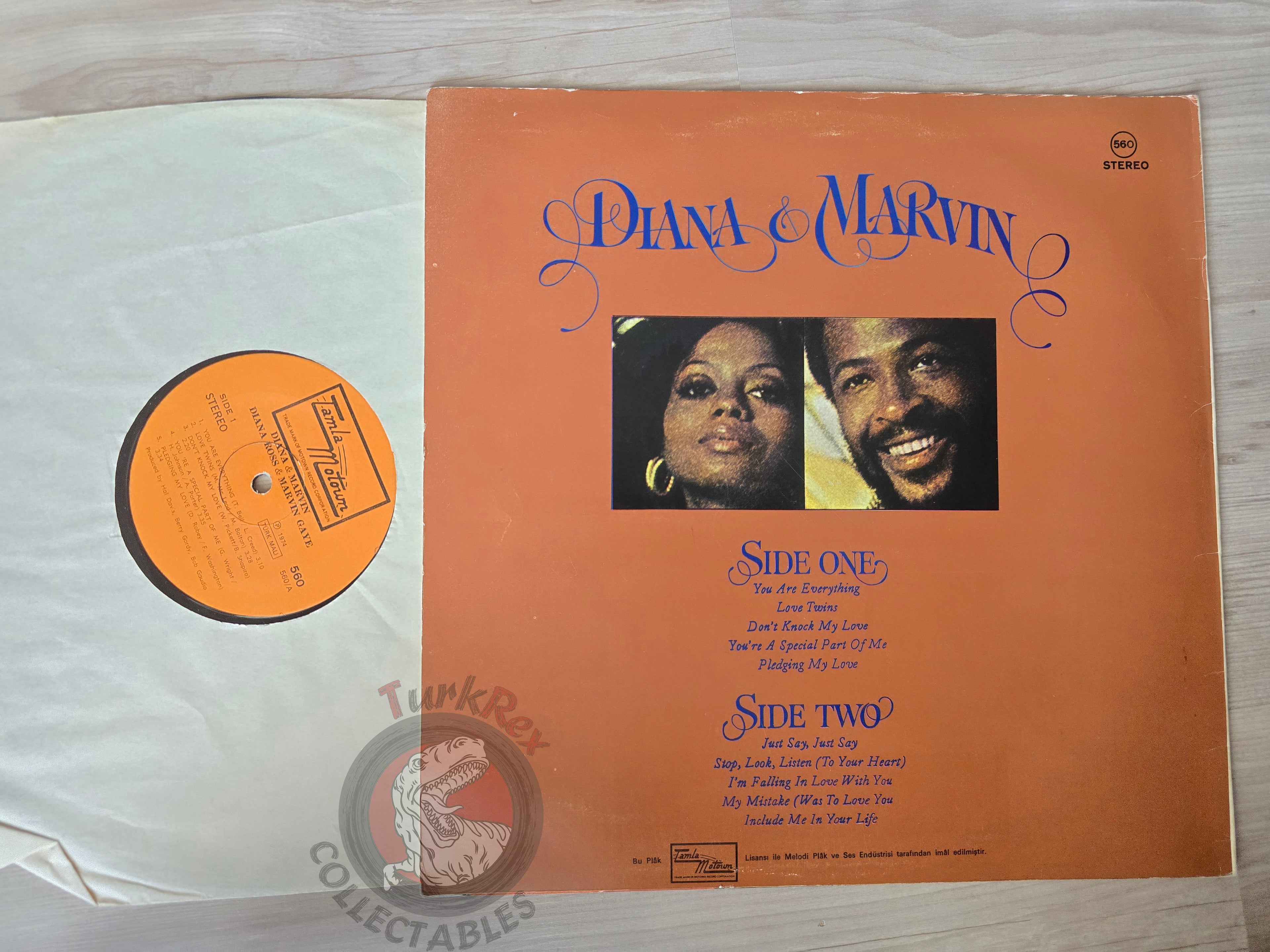 Diana Ross & Marvin Gaye – Diana & Marvin Turkish Pressing Vinyl Turkey Edition
