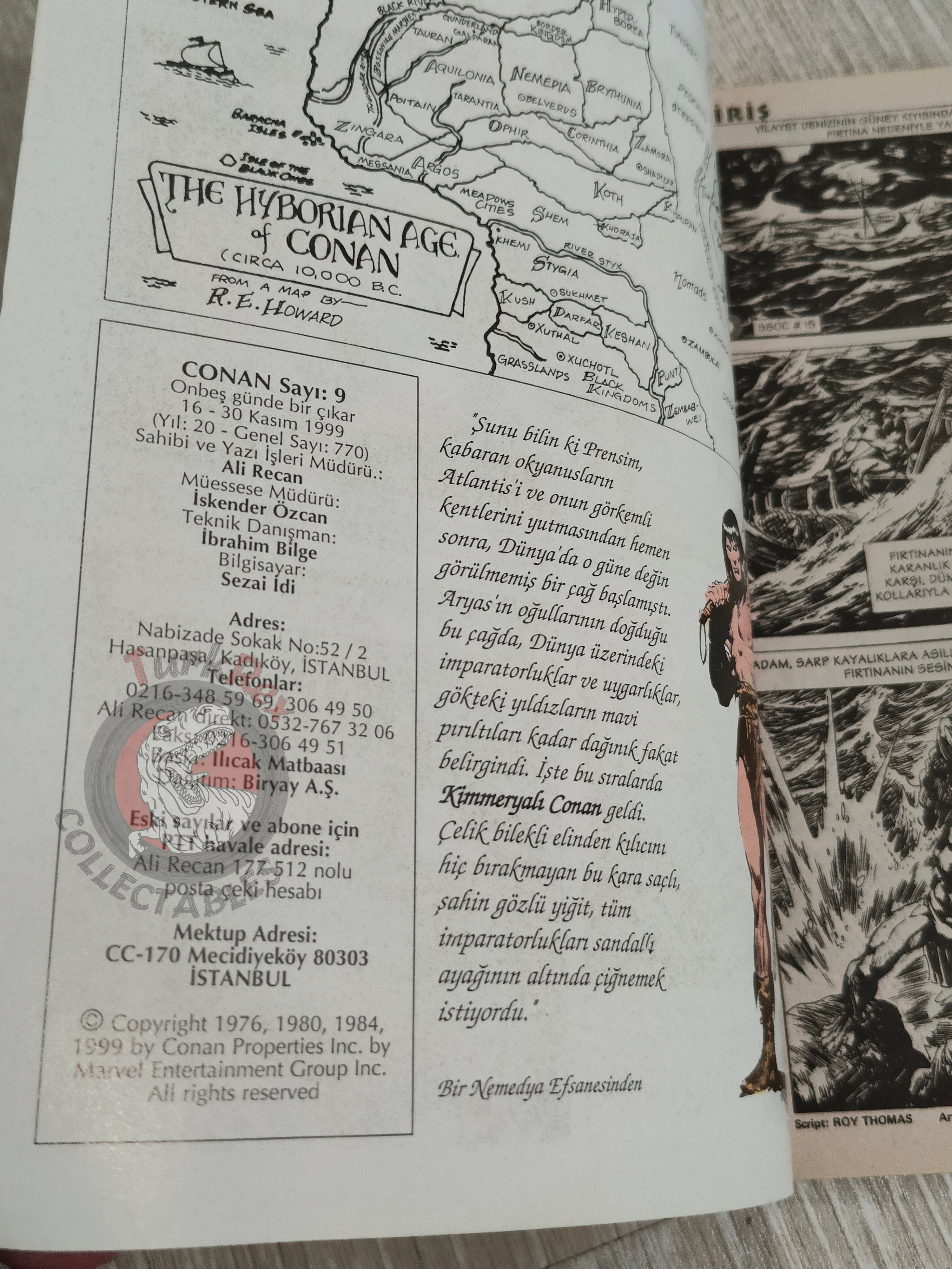 Conan #9 The Savage Sword of Conan #15 #16 Turkish Comic Turkey