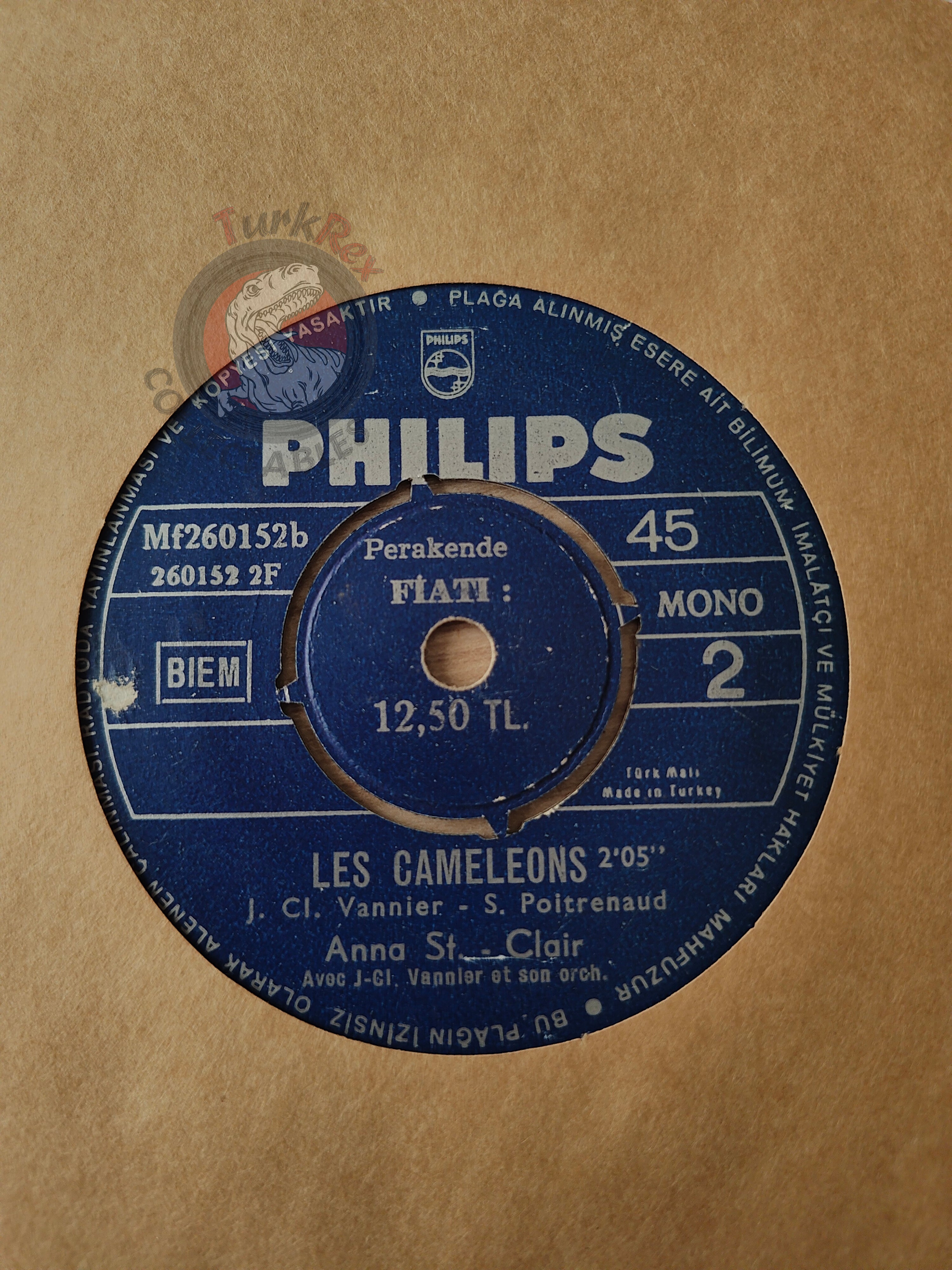 Anna St. Clair – Ne Vois-Tu Pas Que C'est Toi Que J'aime 7" Turkish Pressing Vinyl Turkey Edition