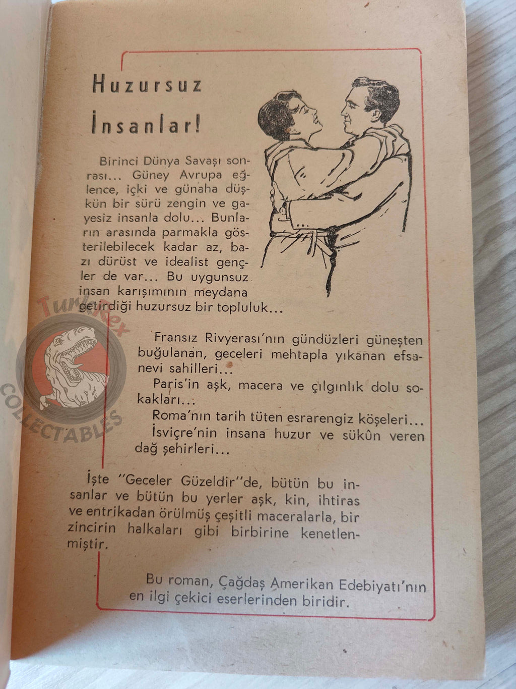 F. Scott Fitzgerald  – Tender Is the Night 1962 1st Turkish Book Turkey