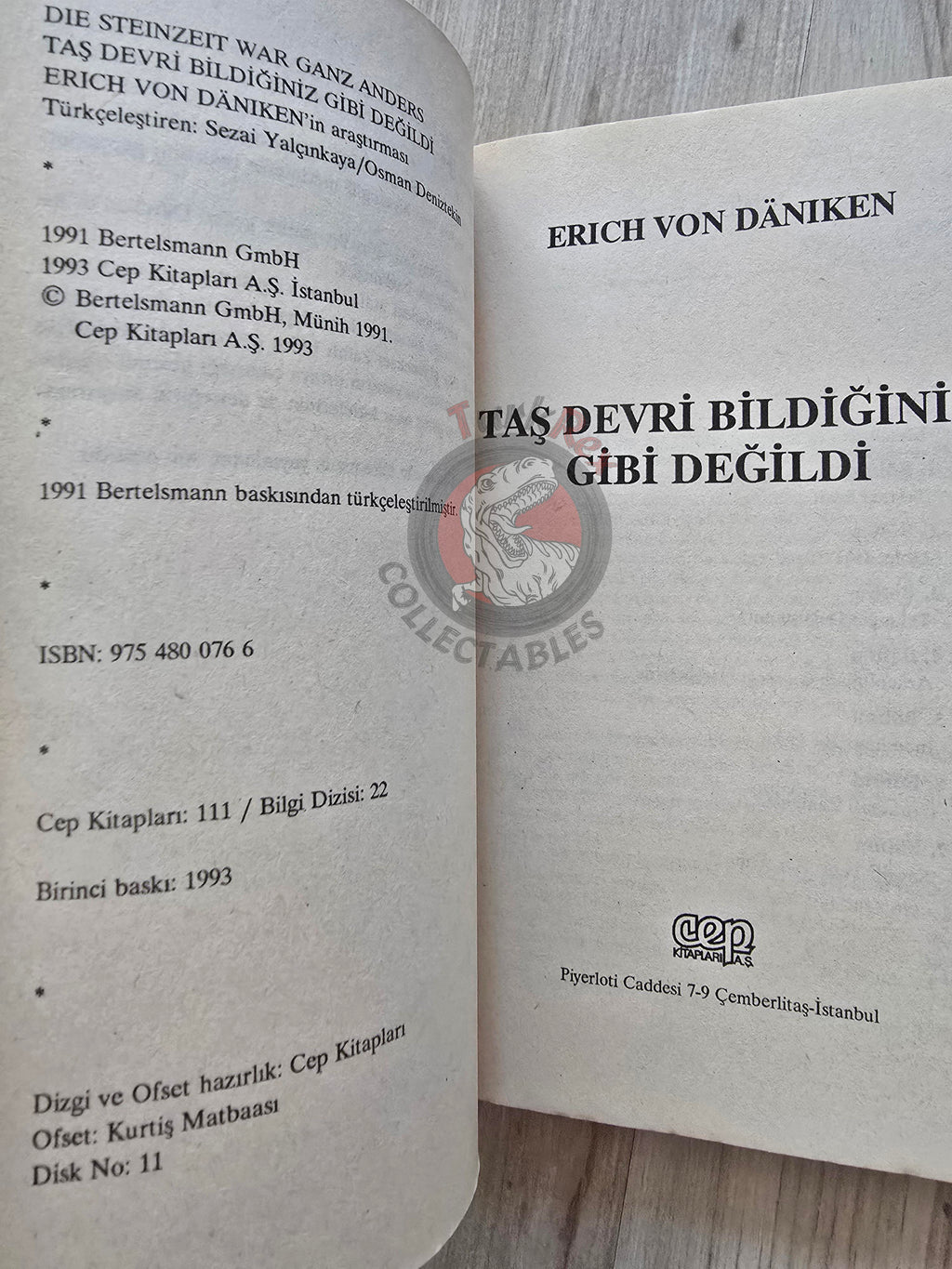 Erich von Däniken –  The Stone Age Was Totally Different 1993 Turkish Book Turkey Ufology