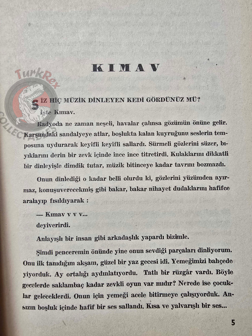 İffet İnan – Kımav 1956 Turkish Book Turkey Illustrated Cat