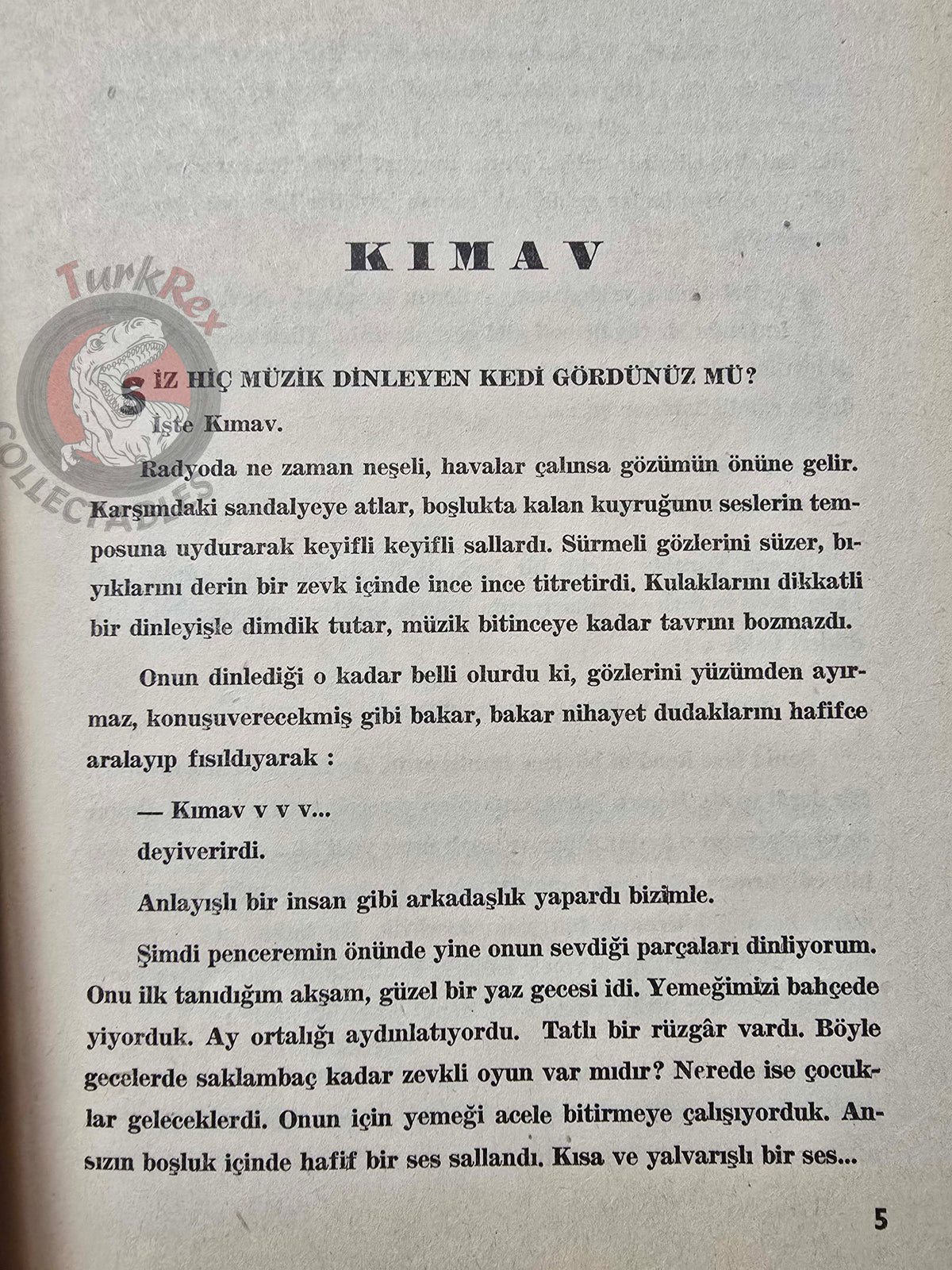 İffet İnan – Kımav 1956 Turkish Book Turkey Illustrated Cat