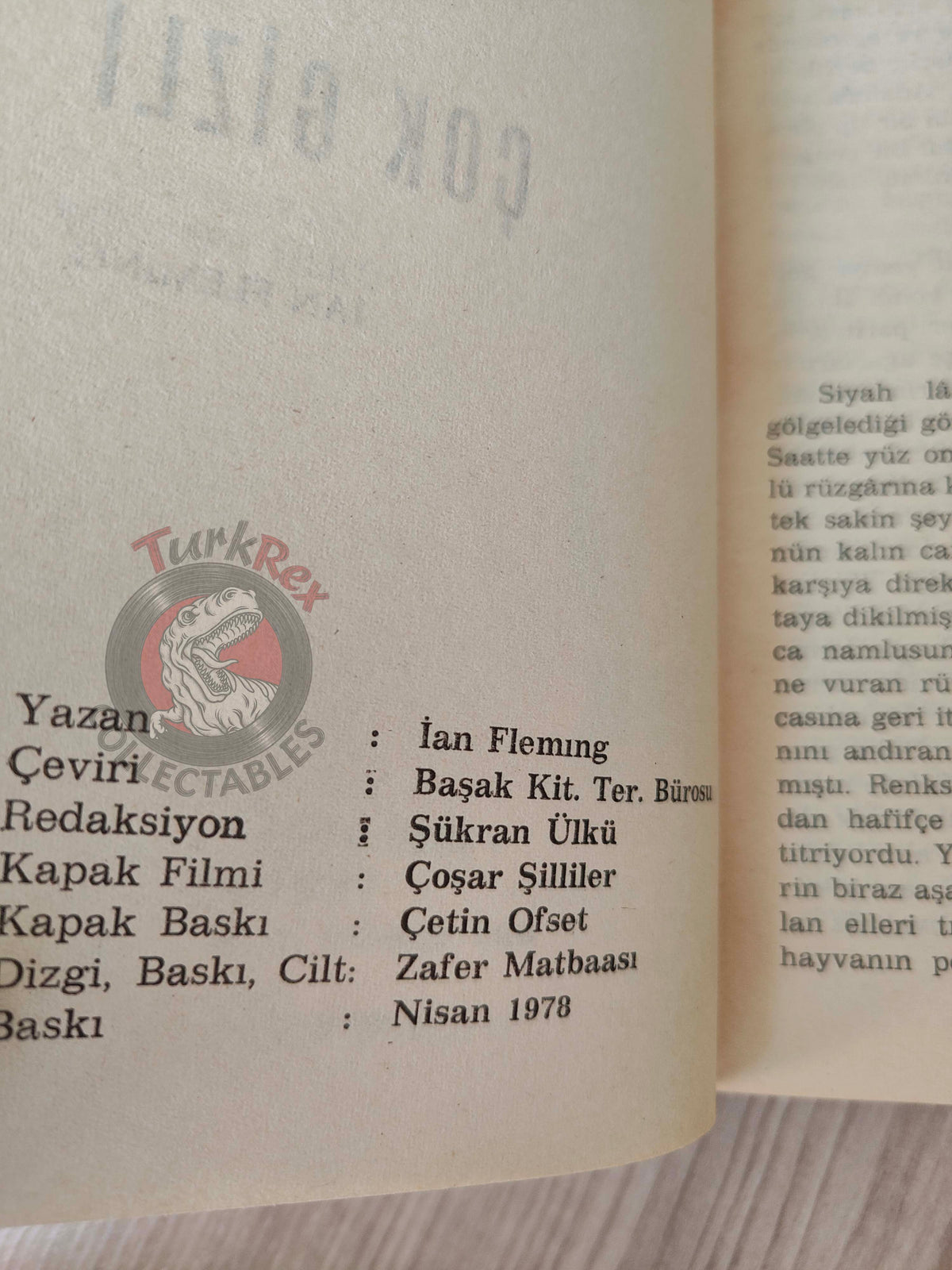 James Bond - For Your Eyes Only 1978 Turkish Book Turkey Ian Fleming Martyn Bates