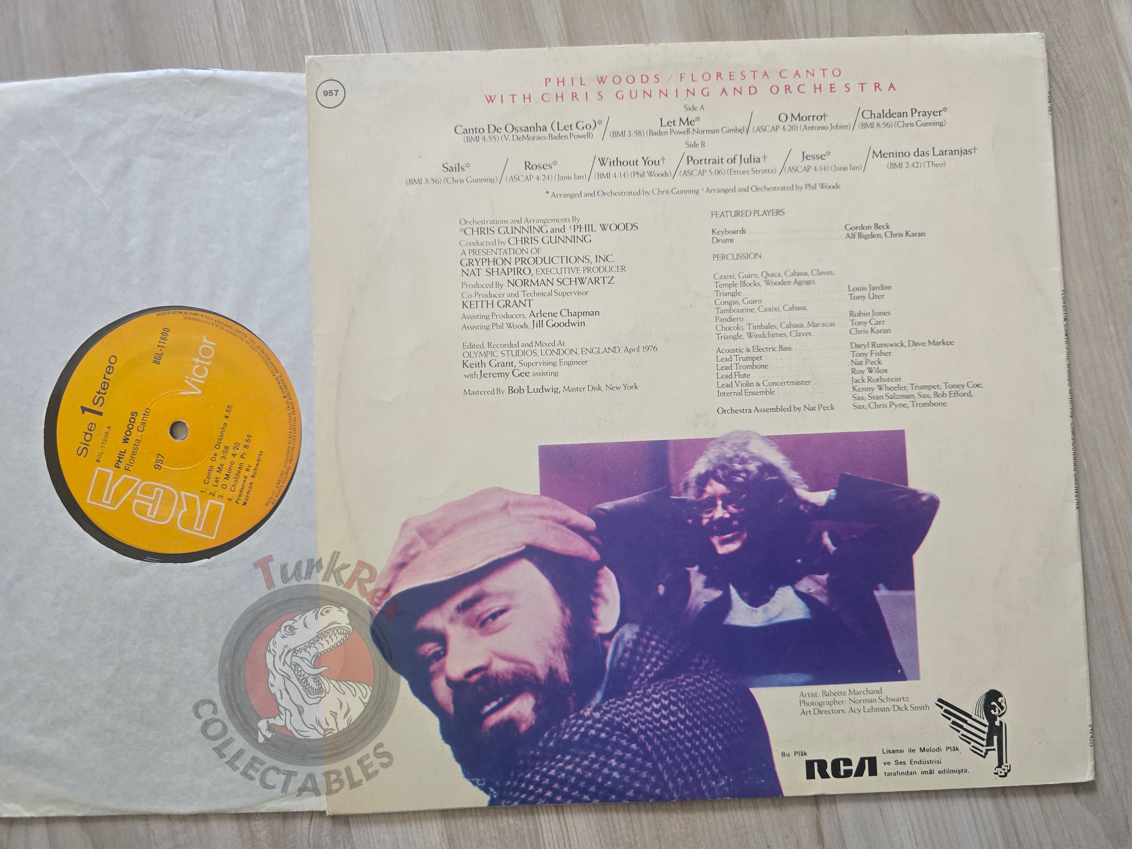 Phil Woods With Chris Gunning And Orchestra – Floresta Canto Turkish Pressing Vinyl Turkey Edition