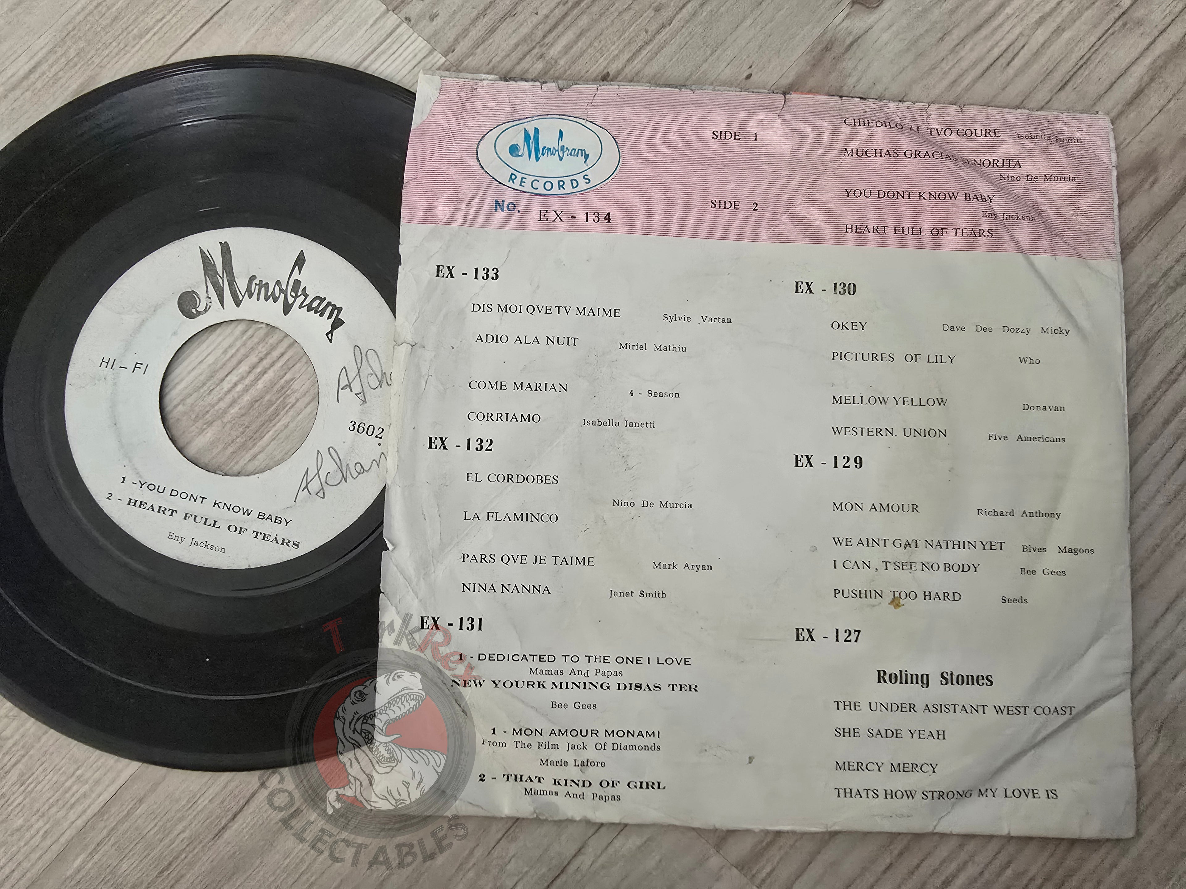 Nino De Murcia / Isabella Iannetti / Emy Jackson 7" Iran Pressing Vinyl Iranian Edition