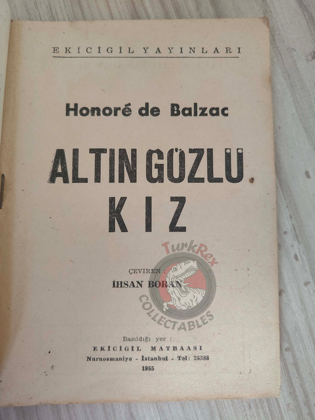 Honoré de Balzac – The Girl with the Golden Eyes 1955 1st Turkish Book Turkey