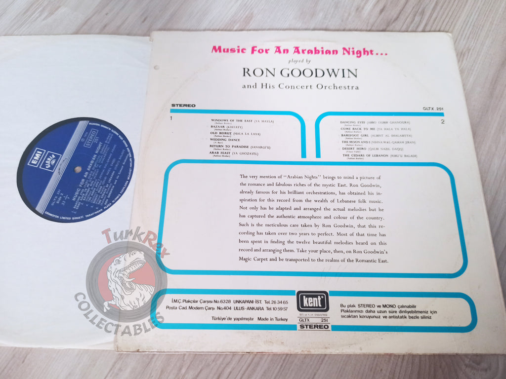 Ron Goodwin  – Music For An Arabian Night Turkish Pressing Vinyl Turkey Edition Belly Dance Oriental