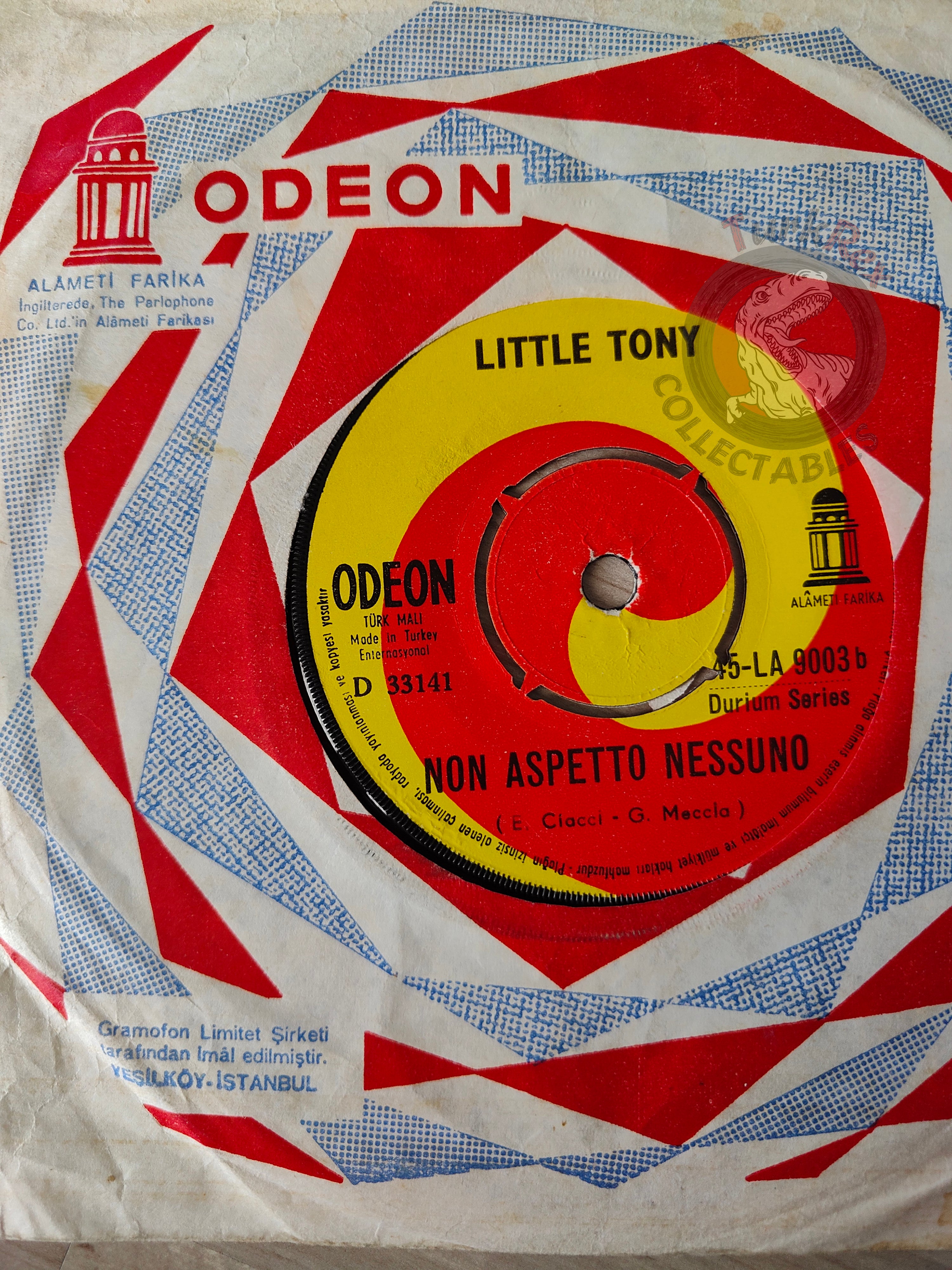 Little Tony – T'Amo E T'Amerò 7" Turkish Pressing Vinyl Turkey Edition
