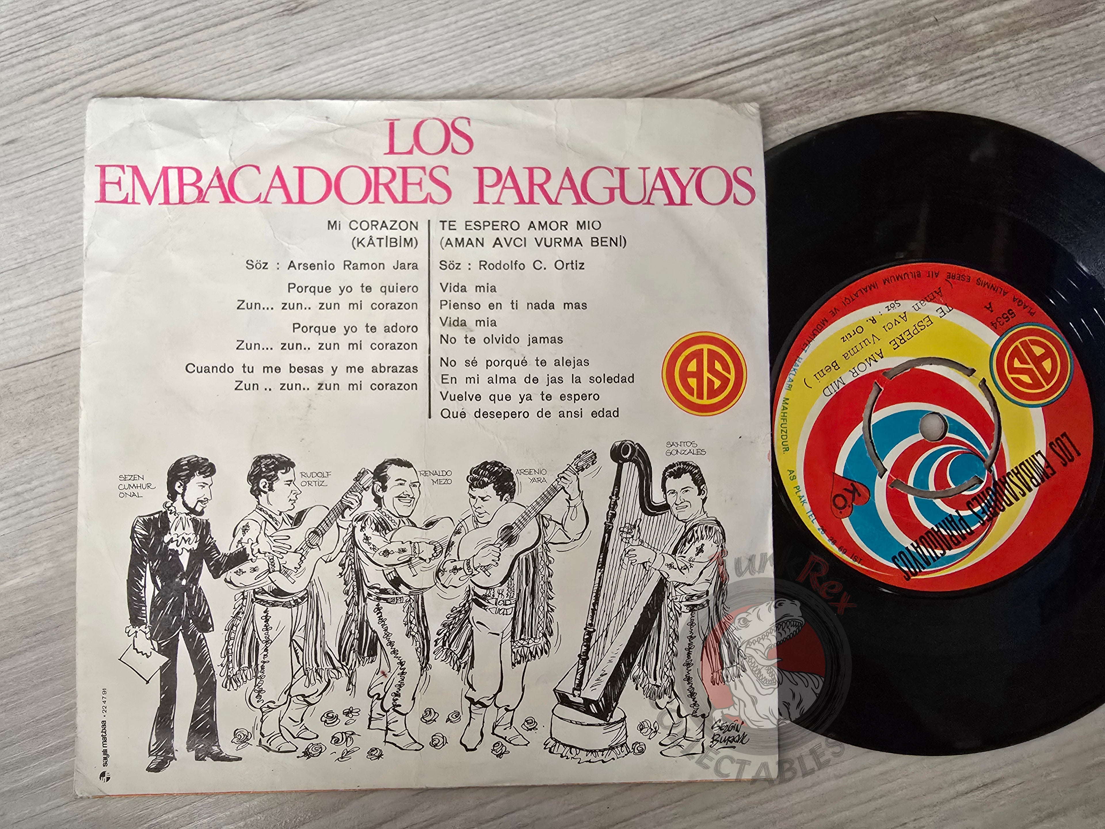 Los Embacadores Paraguayos – Mi Corazon (Katibim) 7" Turkish Pressing Vinyl Turkey Edition