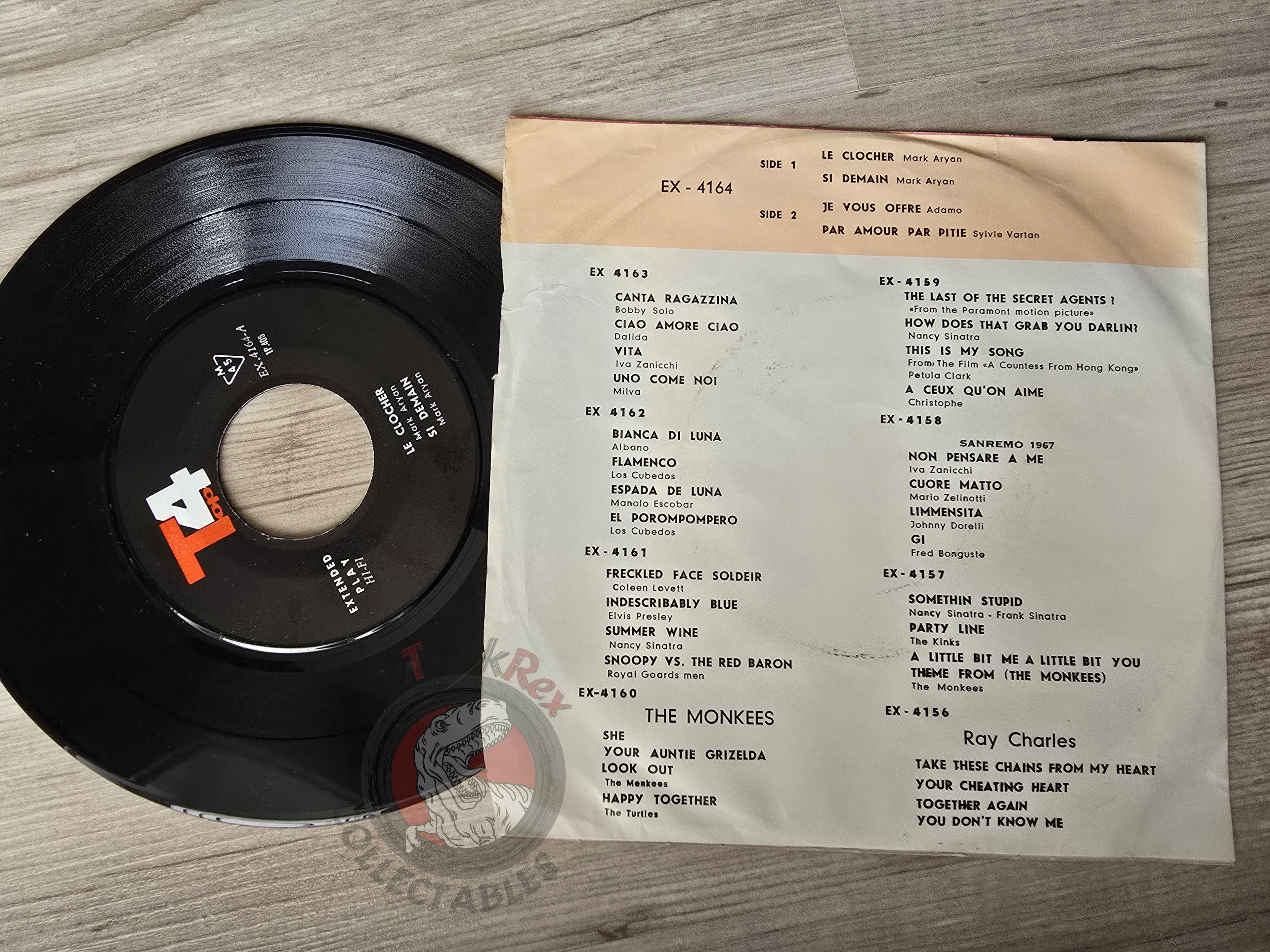 Adamo / Sylvie Vartan / Marc Aryan 7" Iran Pressing Vinyl Iranian Edition